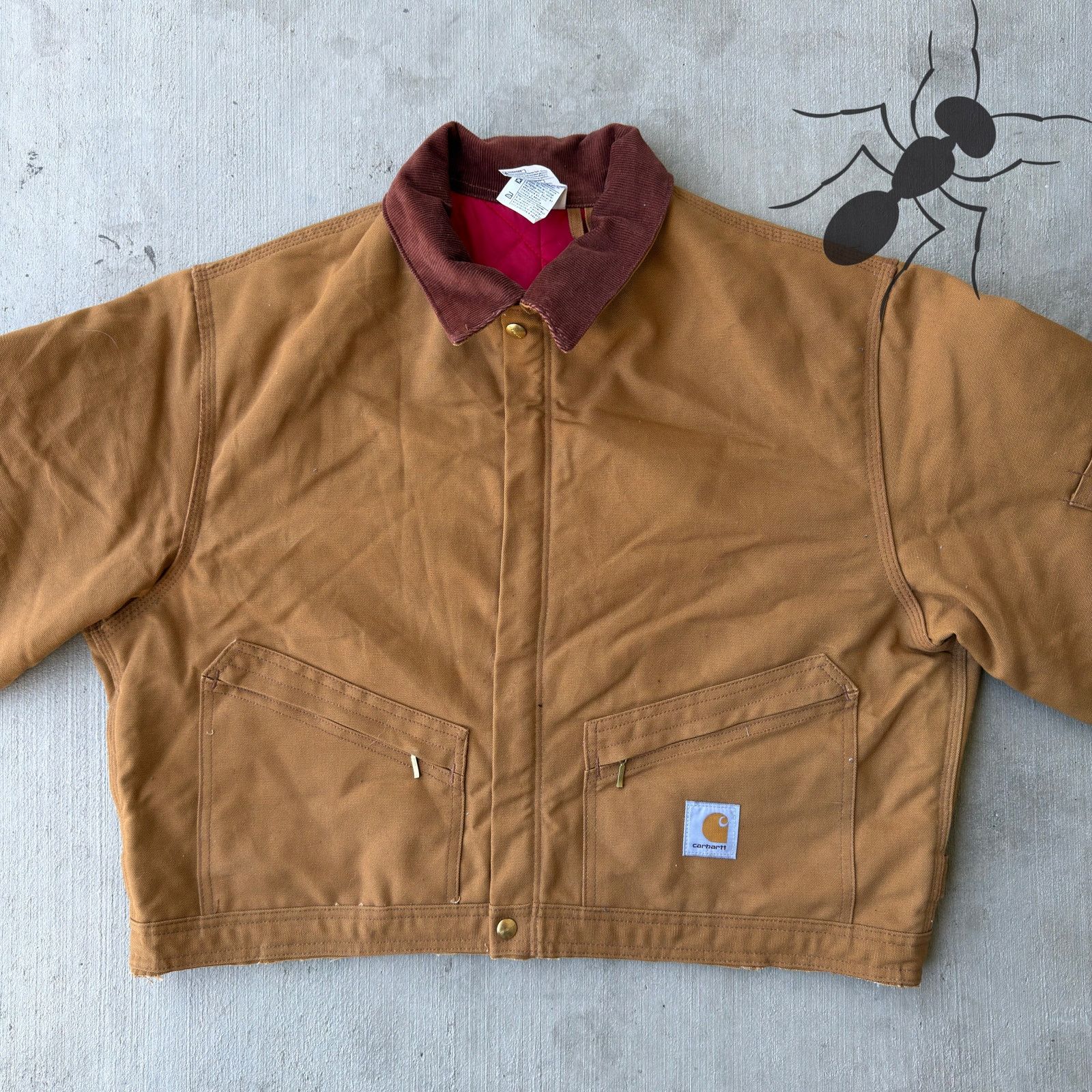 Carhartt × Vintage Carhartt brown cropped Detroit style work wear jacket Size US XL / EU 56 / 4 - 3 Thumbnail