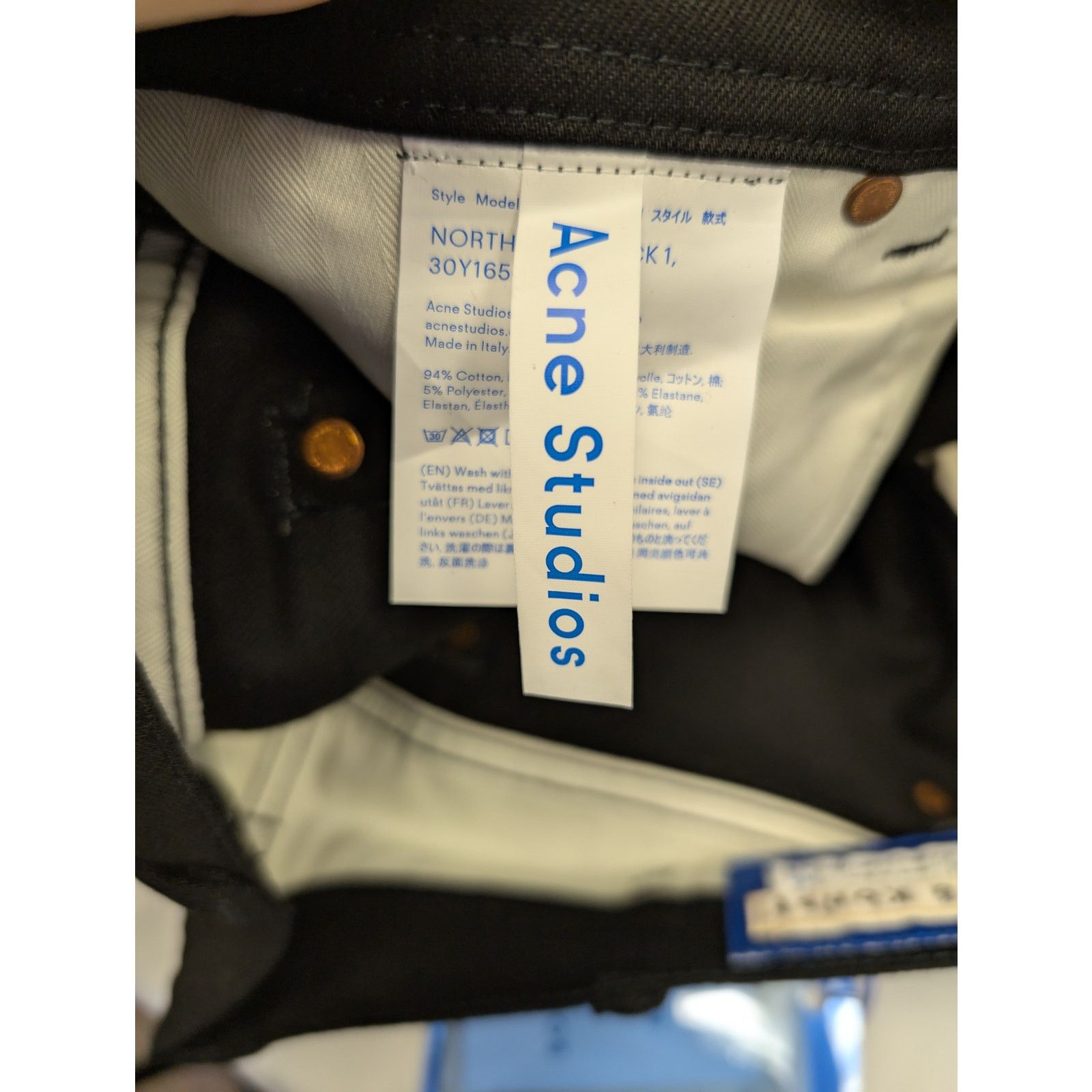 Acne Studios o1rshd1 Denim Jeans Pant in Black 30 x 34 Size US 30 / EU 46 - 16 Thumbnail