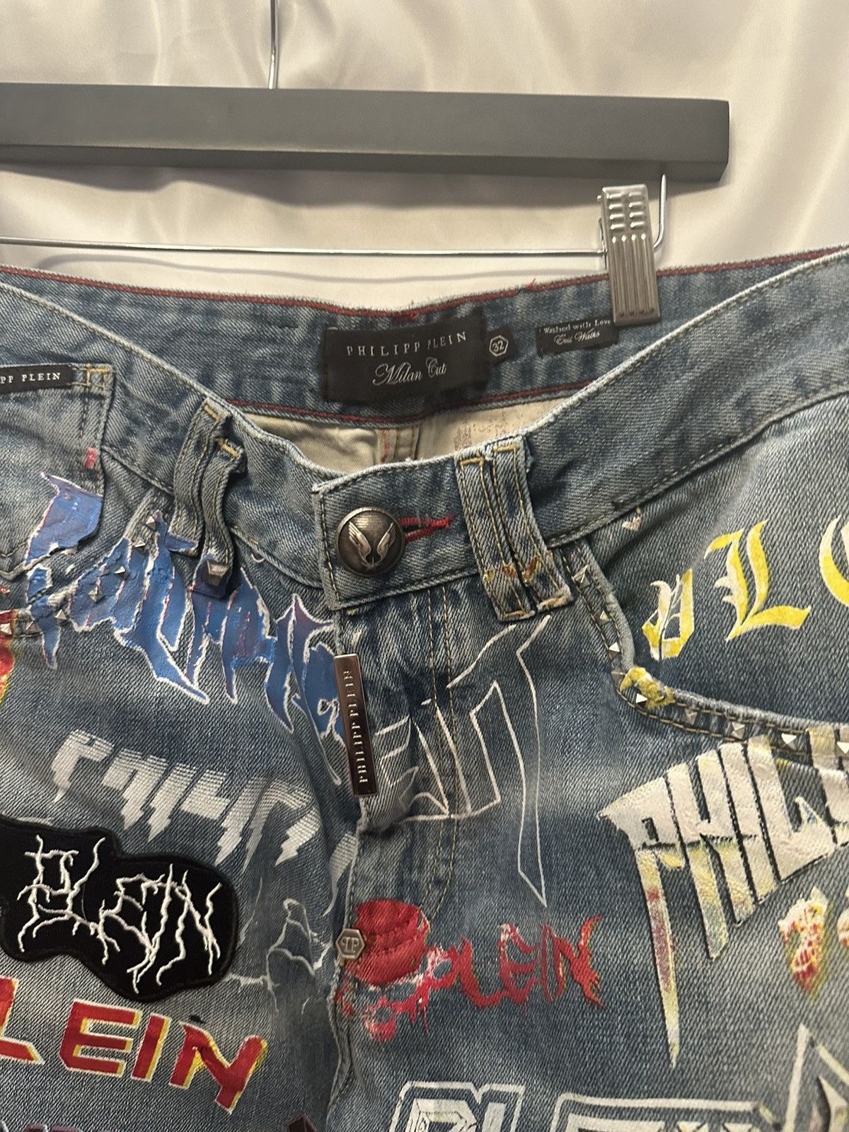 Philipp Plein Philipp Plein Patchwork Denim Size US 32 / EU 48 - 7 Thumbnail