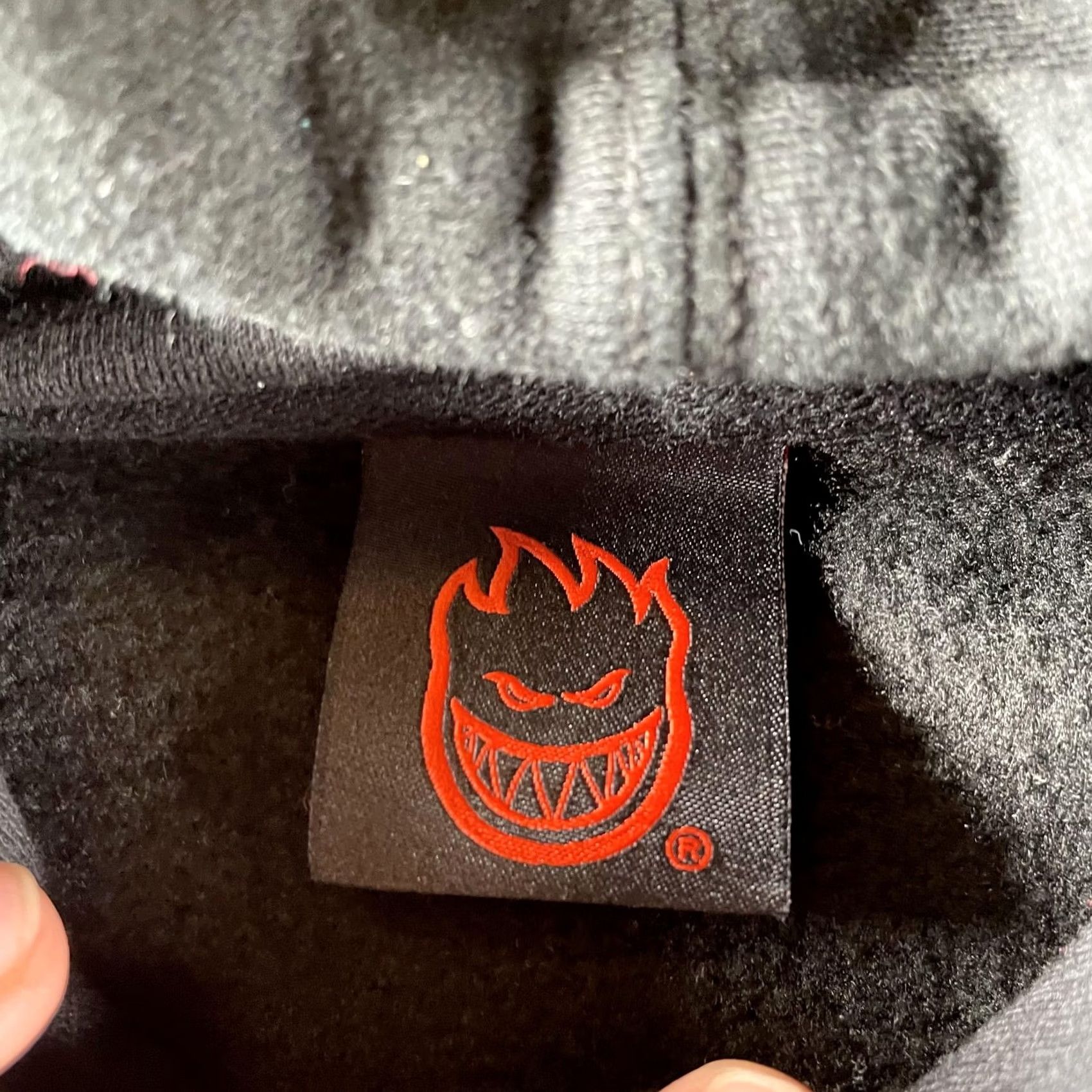Spitfire Spitfire Hoodie Mens M Black Graphic Print Pullover Kangaroo Pocket Hooded Skateboard Streetwear Bighead Flame Face Size US M / EU 48-50 / 2 - 3 Thumbnail