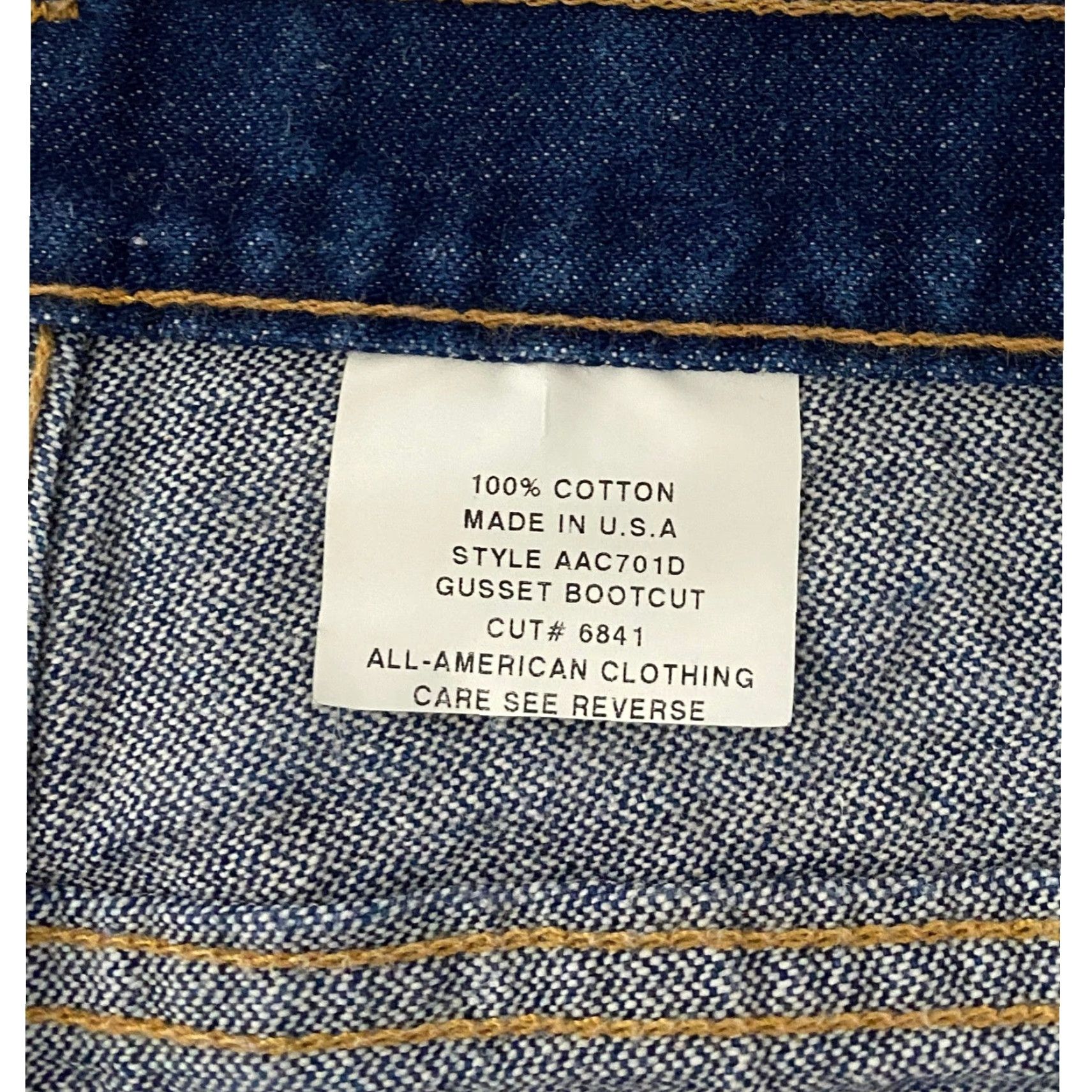 Vintage VINTAGE All American Clothing Co Jeans Bootcut 34x30 Men Dark Denim 5-Pocket Design, Button, Logo Mens Size US 34 / EU 50 - 5 Thumbnail