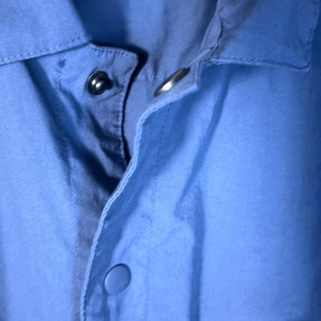 American Eagle Outfitters American Eagle Outfitters Shirt Men L Blue Camp Shacket Short Sleeve Snap Buttons Mens Size US L / EU 52-54 / 3 - 3 Thumbnail