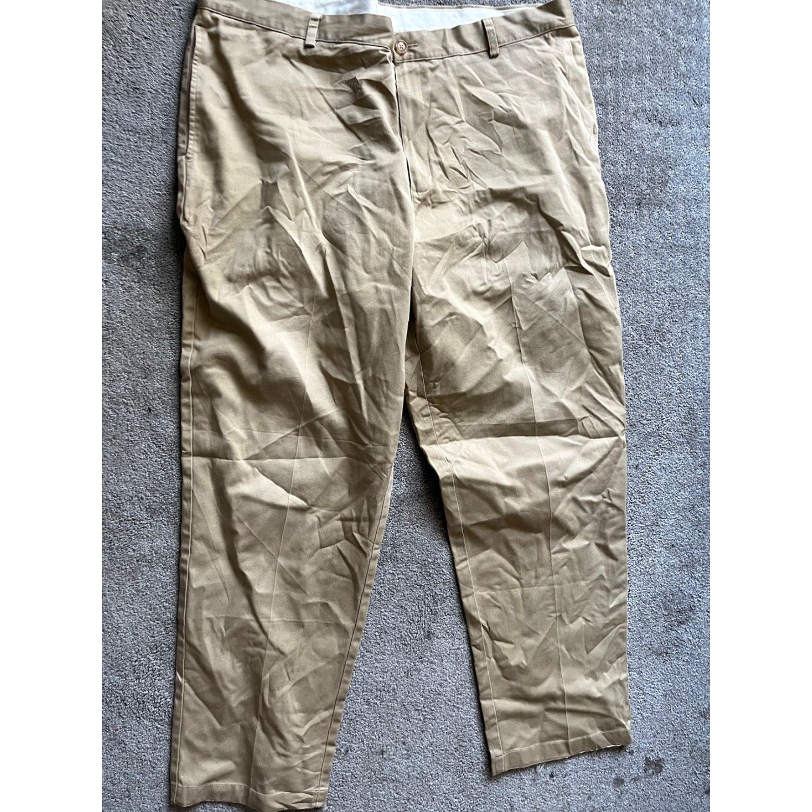 Vintage LL Bean Beige Chino Pants Classic Fit Mens Size 34x32 Khaki 212330 Size US 34 / EU 50 - 3 Thumbnail