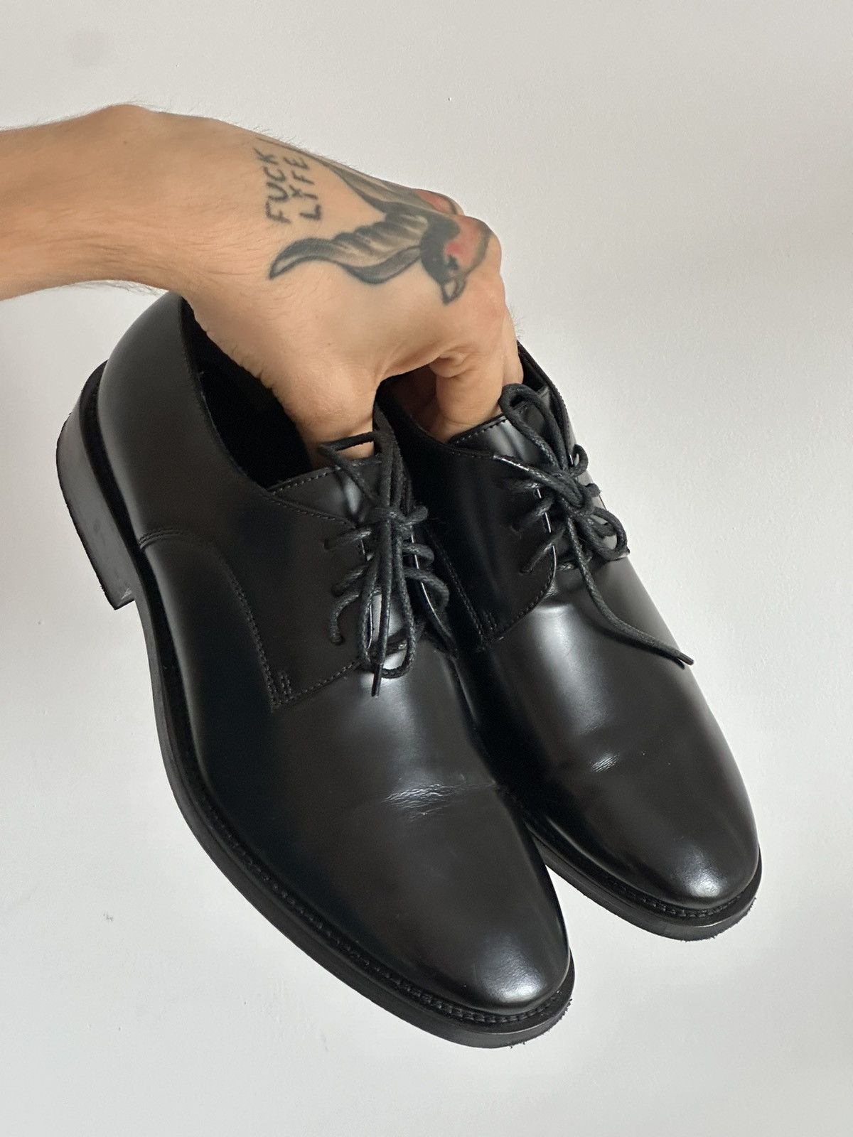 Balenciaga Balenciaga 2018 Semi-Gloss Leather Lace-Up Oxford Shoes Size US 7 / IT 37 - 5 Thumbnail