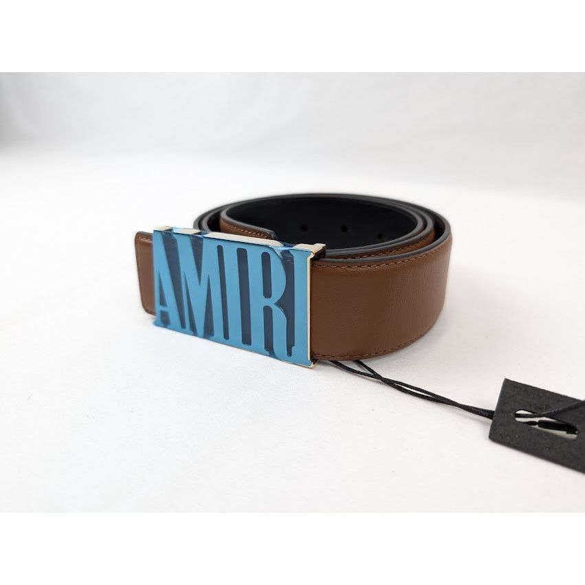 Amiri o1rshd1 Size: 85 / Core 4cm Nappa Belt in Brown Size 32 - 5 Thumbnail