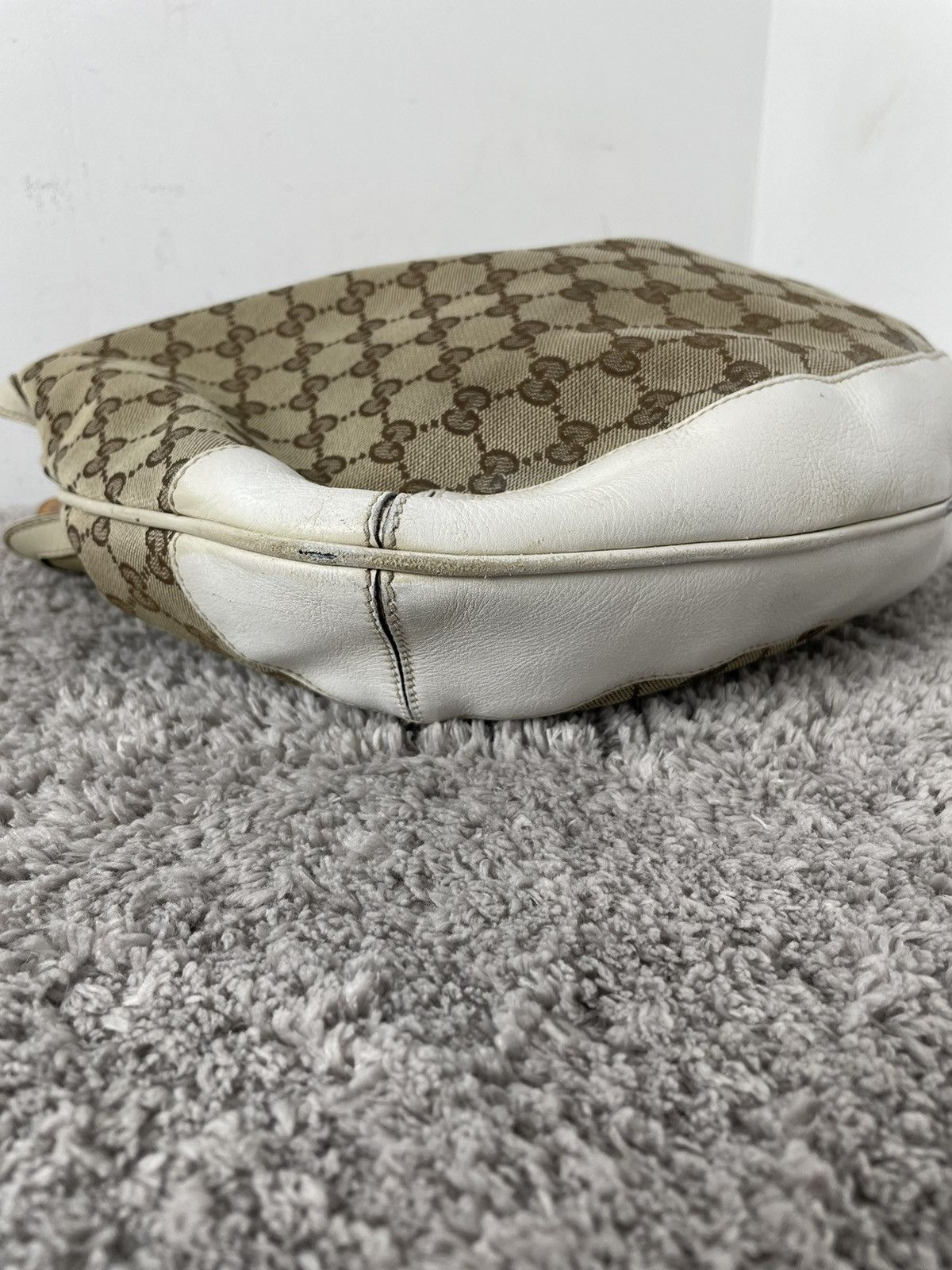 Gucci Gucci Monogram Peggy Bamboo Top Handle Medium Shoulder Bag Size ONE SIZE - 12 Thumbnail