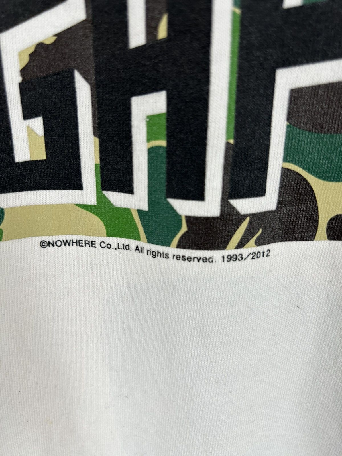 Bape 2012 Bape Camo Logo Print T-Shirt Size US M / EU 48-50 / 2 - 4 Thumbnail