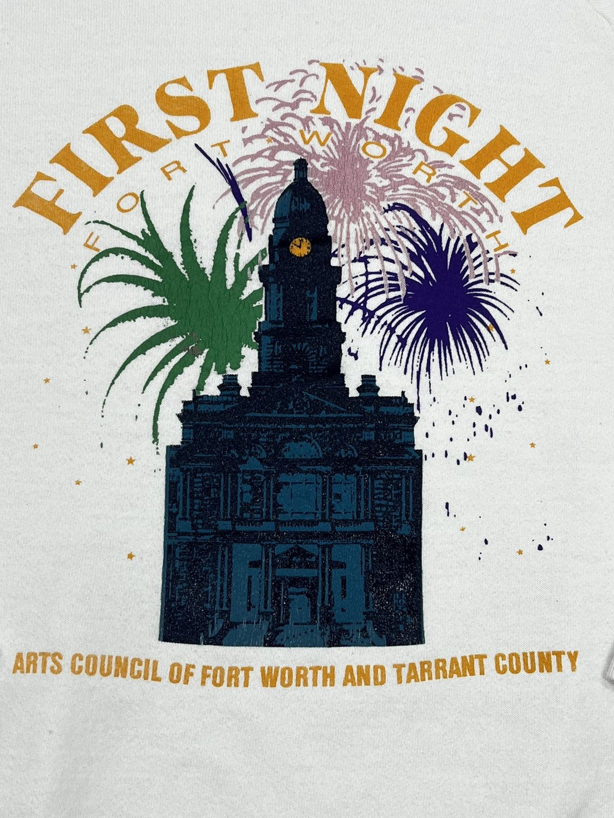 Fruit Of The Loom Vintage 90s First Night Fort Worth Crewneck Sweatshirt Size US L / EU 52-54 / 3 - 2 Thumbnail
