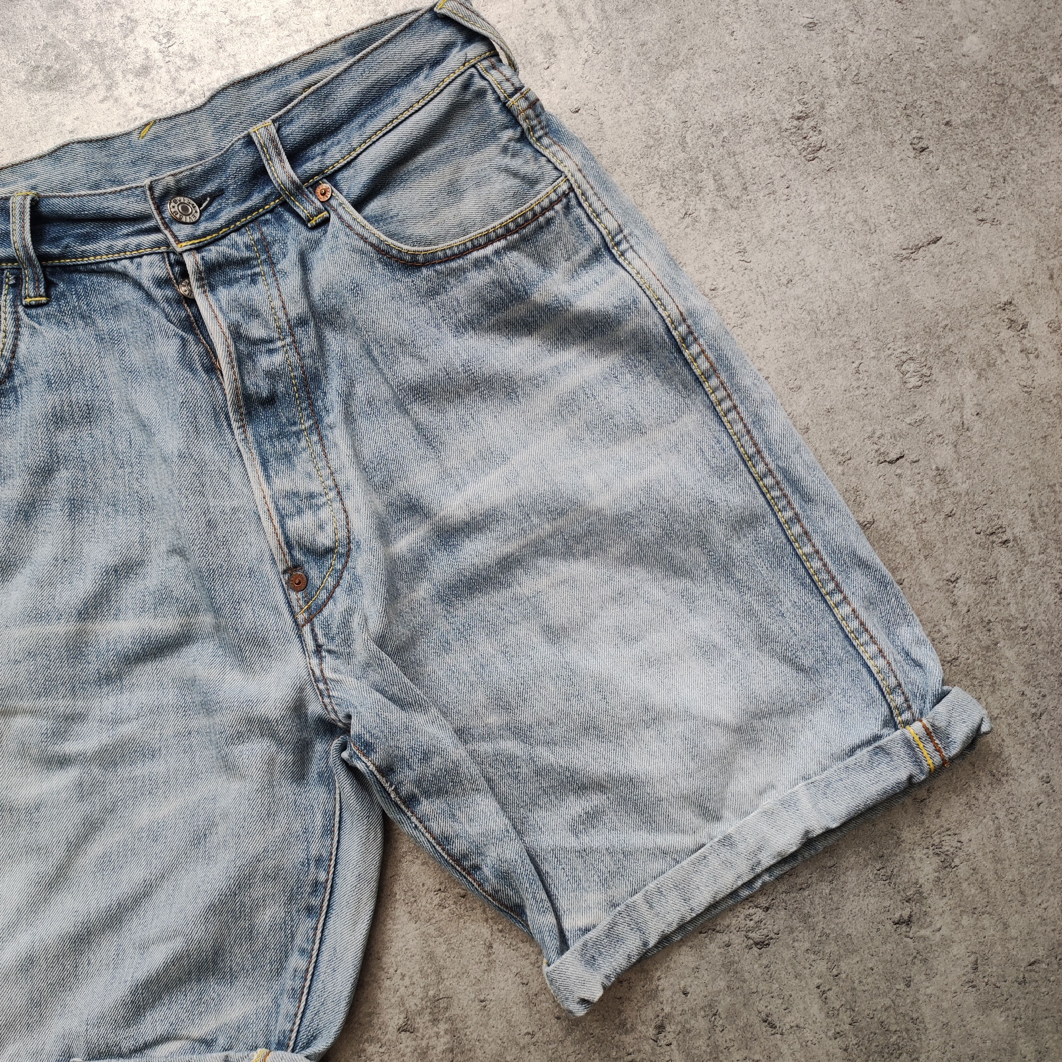 Evisu × Japanese Brand Japanese Brand Evisu Japan Classic Double Logo Denim Shorts Size US 34 / EU 50 - 4 Thumbnail