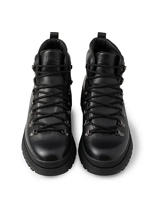 Prada os11x0226 Brixxen Leather Booties In Black Size US 9 / EU 42 - 2 Thumbnail