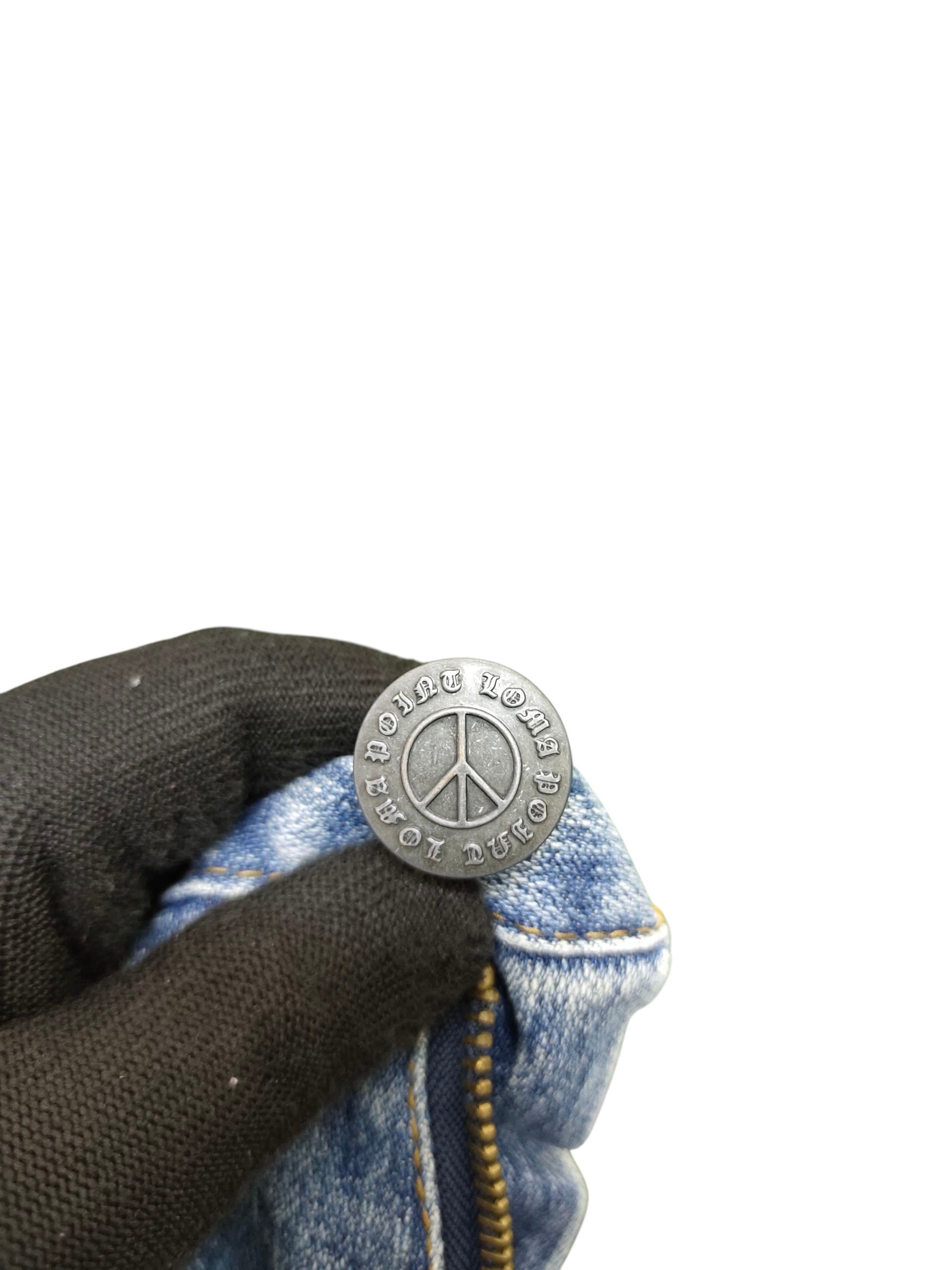 Undercover Loma Point Japan Jeans - Peace Logo Distress Grunge Denim Size US 32 / EU 48 - 13 Thumbnail