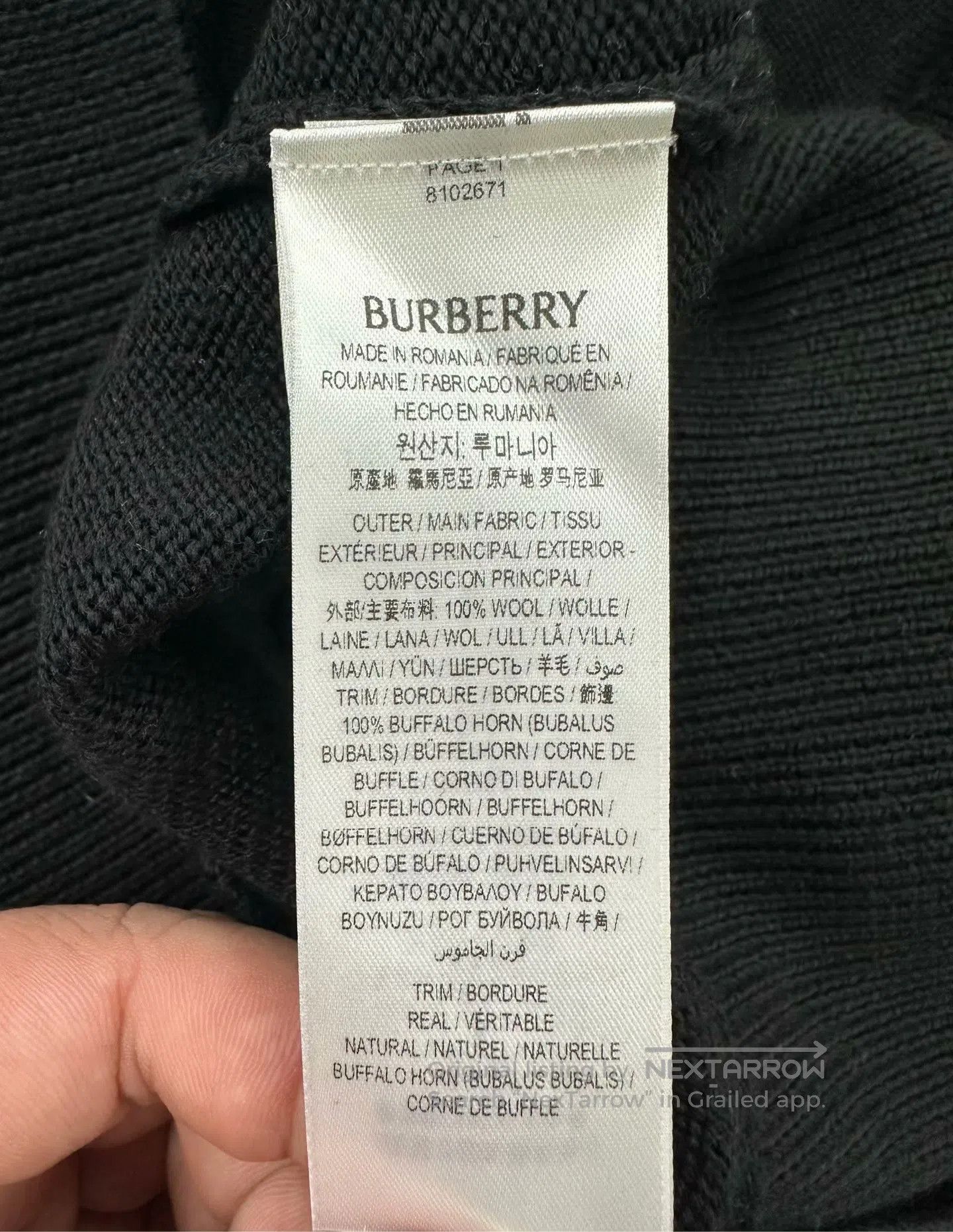 Burberry Burberry Black Battle Horse Plaid Tag Logo Wool Knit Cardi Size US S / EU 44-46 / 1 - 4 Thumbnail