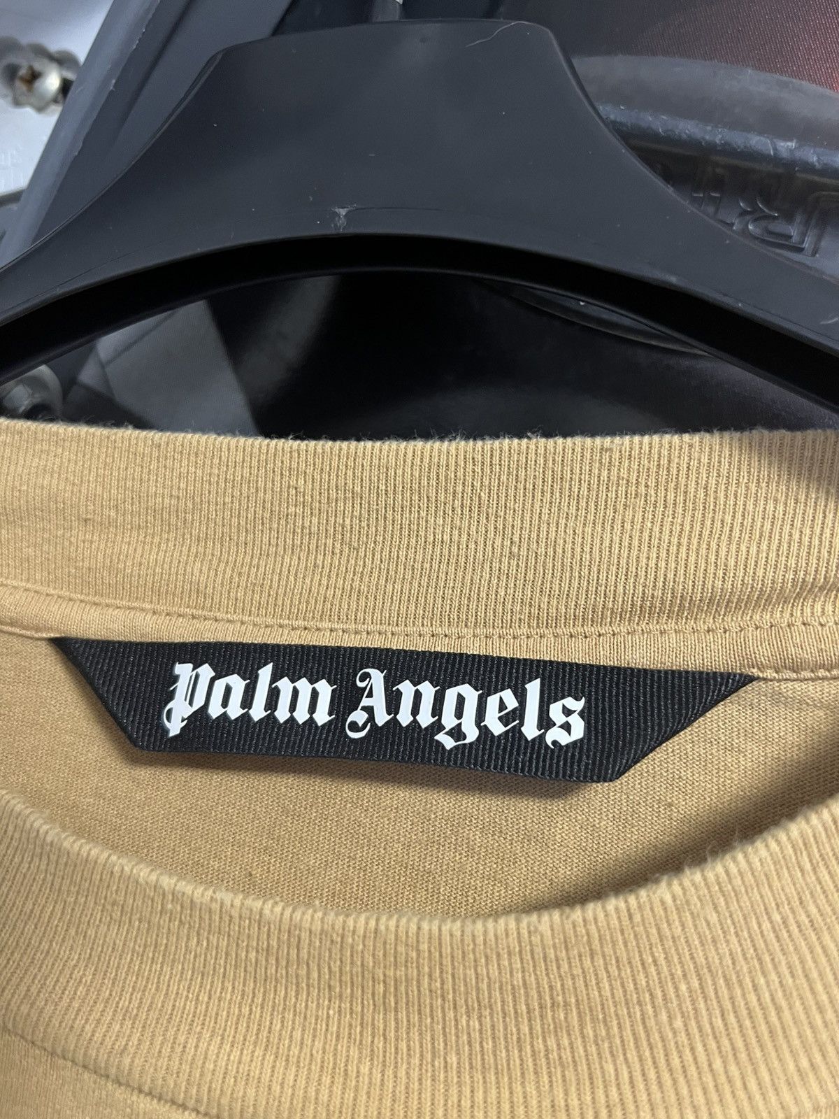 Palm Angels Palm Angels Large Tan Basic Logo Tee Size US XL / EU 56 / 4 - 5 Thumbnail