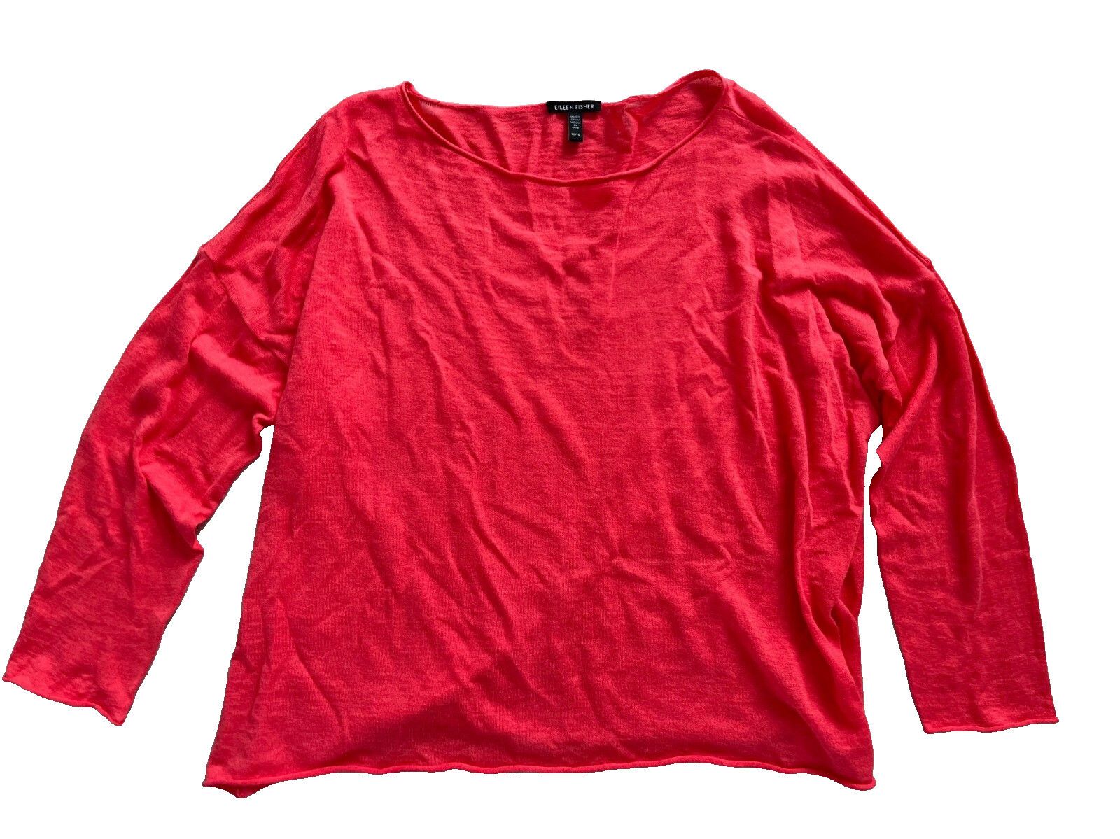 Eileen Fisher Eileen Fisher Cotton Linen Blend Top Coral ( XL ) Size XL / US 12-14 / IT 48-50 - 1 Thumbnail