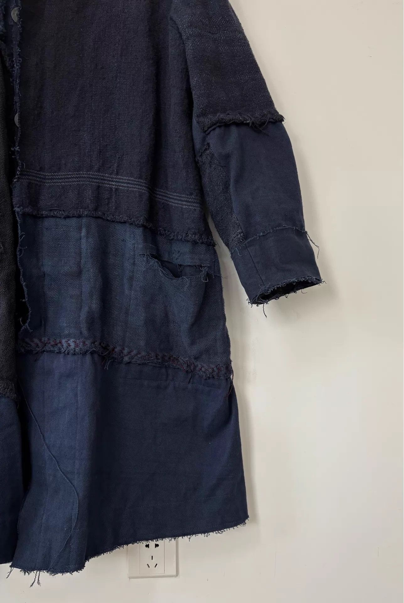By Walid By Walid Men's Nomadic Colorblocked Linen Long Jacket Size US L / EU 52-54 / 3 - 5 Thumbnail