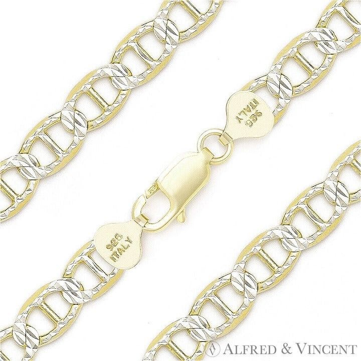 Other 9mm Marina / Mariner Link D-Cut Pave Chain Bracelet 8" Size ONE SIZE - 1 Preview