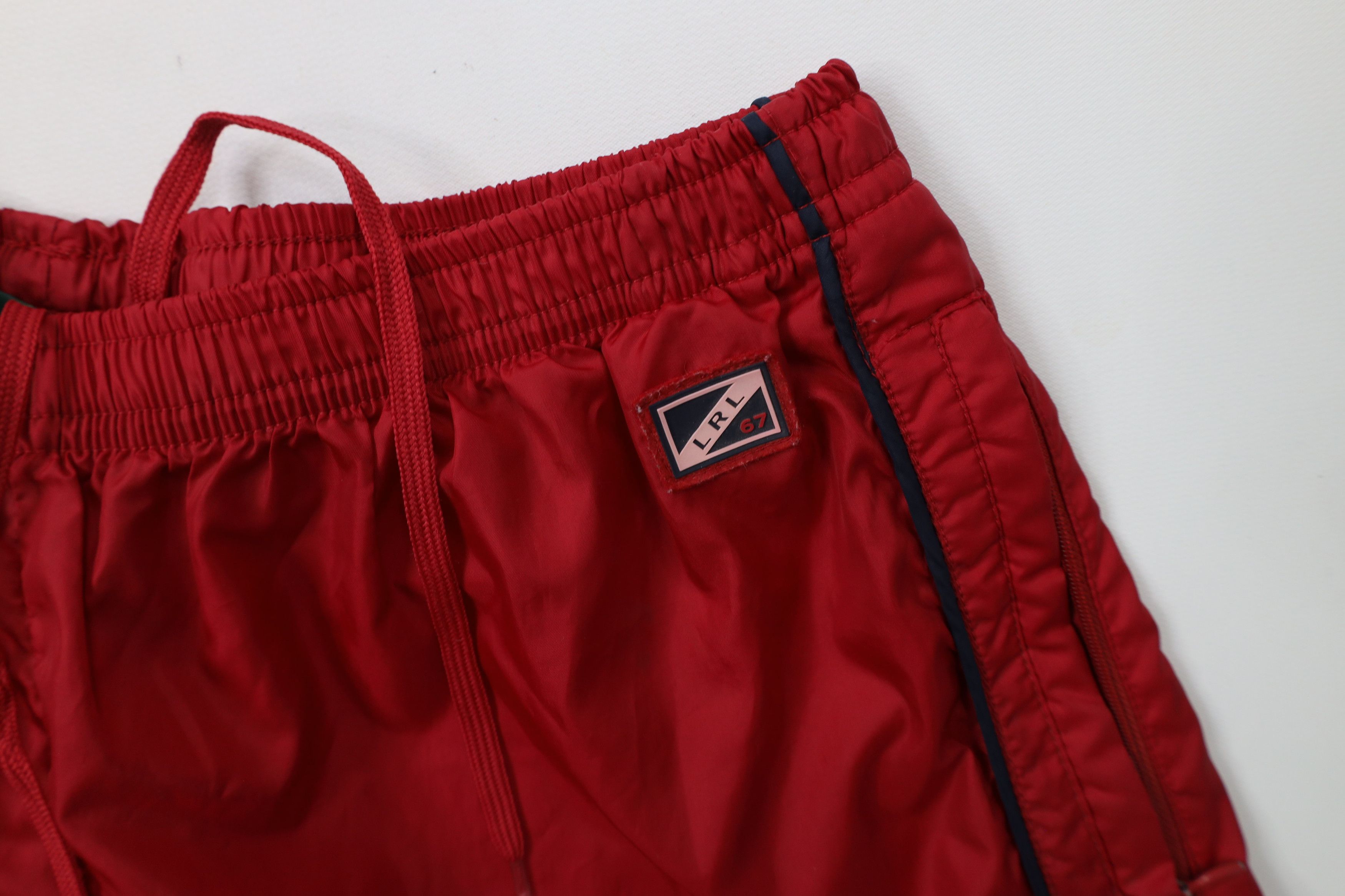 Ralph Lauren × Vintage Vintage 90s Ralph Lauren Box Logo Cuffed Joggers Pants Red Size 26" / US 2 / IT 38 - 9 Thumbnail