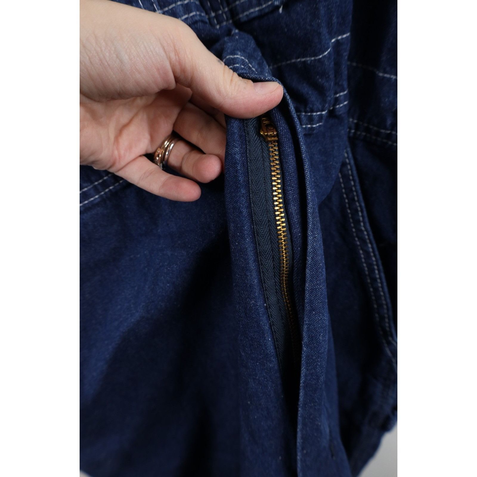 Vintage Vintage 90s Streetwear Faded Wide Leg Denim Overalls 48x30 Size US 44 / EU 60 - 9 Thumbnail