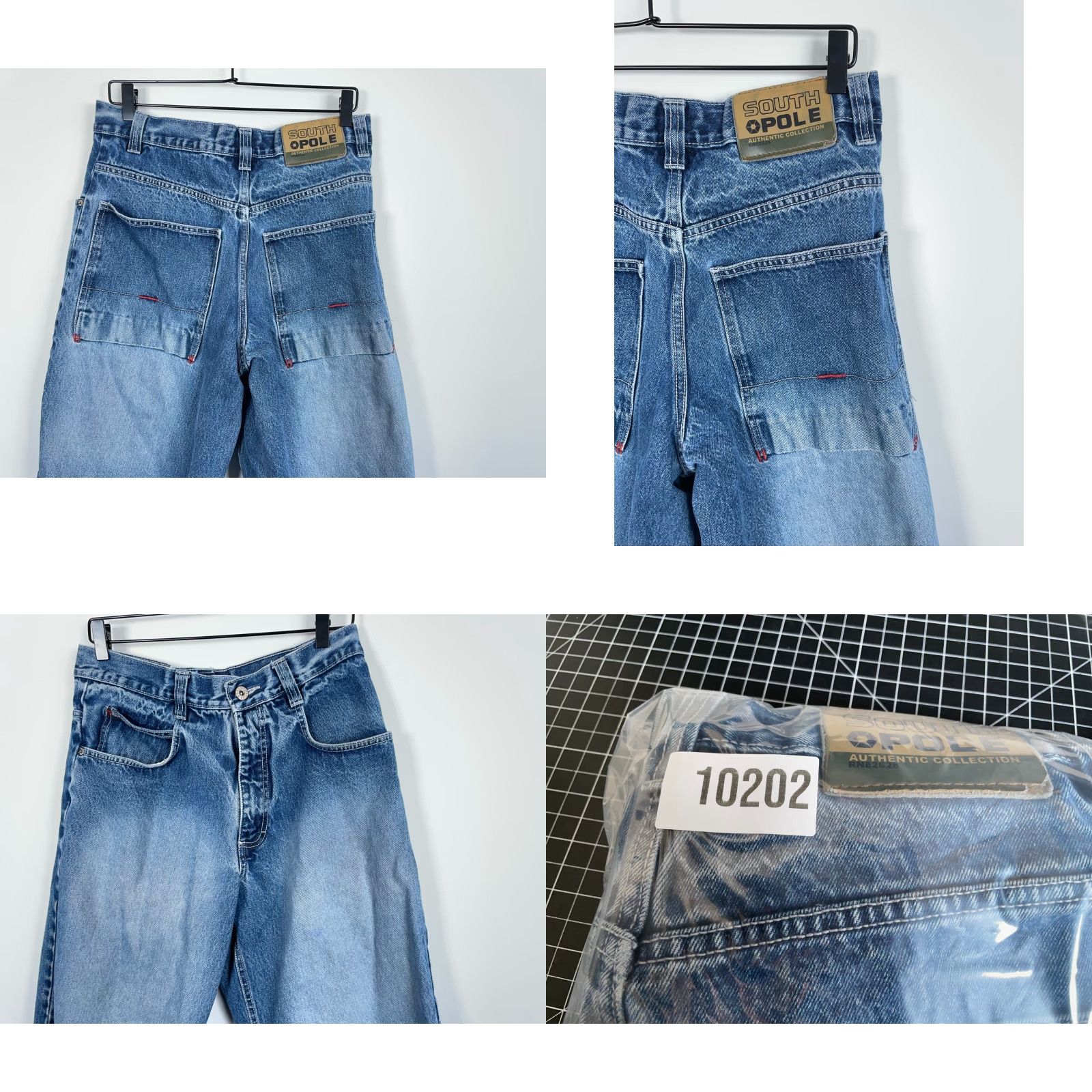 Southpole VINTAGE Southpole Jeans Shorts Mens Bermuda Baggy 30 x 12 Blue Denim Cotton Zip Fly 100% Denim Hip Hop Retro Size US 30 / EU 46 - 9 Thumbnail