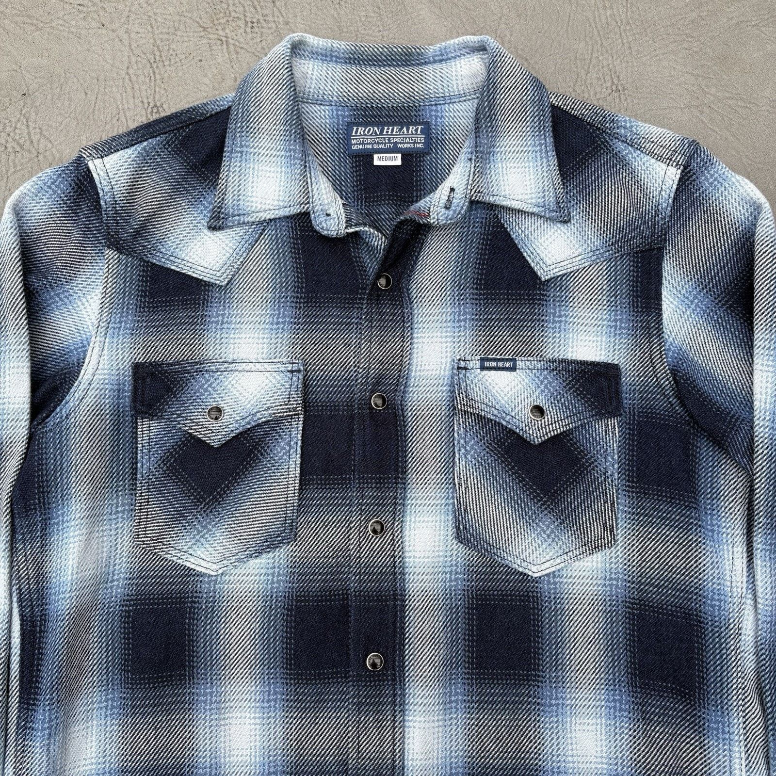 Iron Heart Iron Heart IHSH-316-IND 9oz Selvedge Ombre Western Shirt M Size US M / EU 48-50 / 2 - 2 Thumbnail