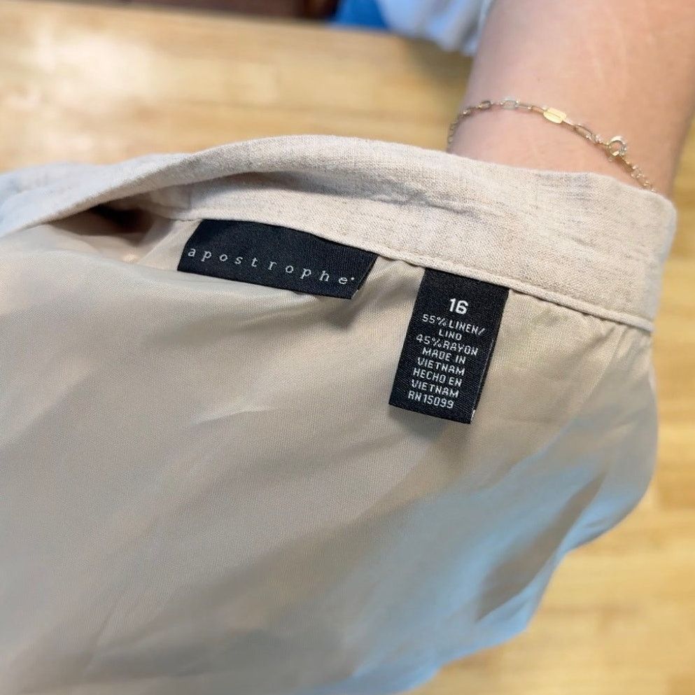 Other Apostrophe linen blend mini skirt size 16 Size XXL / US 16-18 / IT 52-54 - 2 Thumbnail