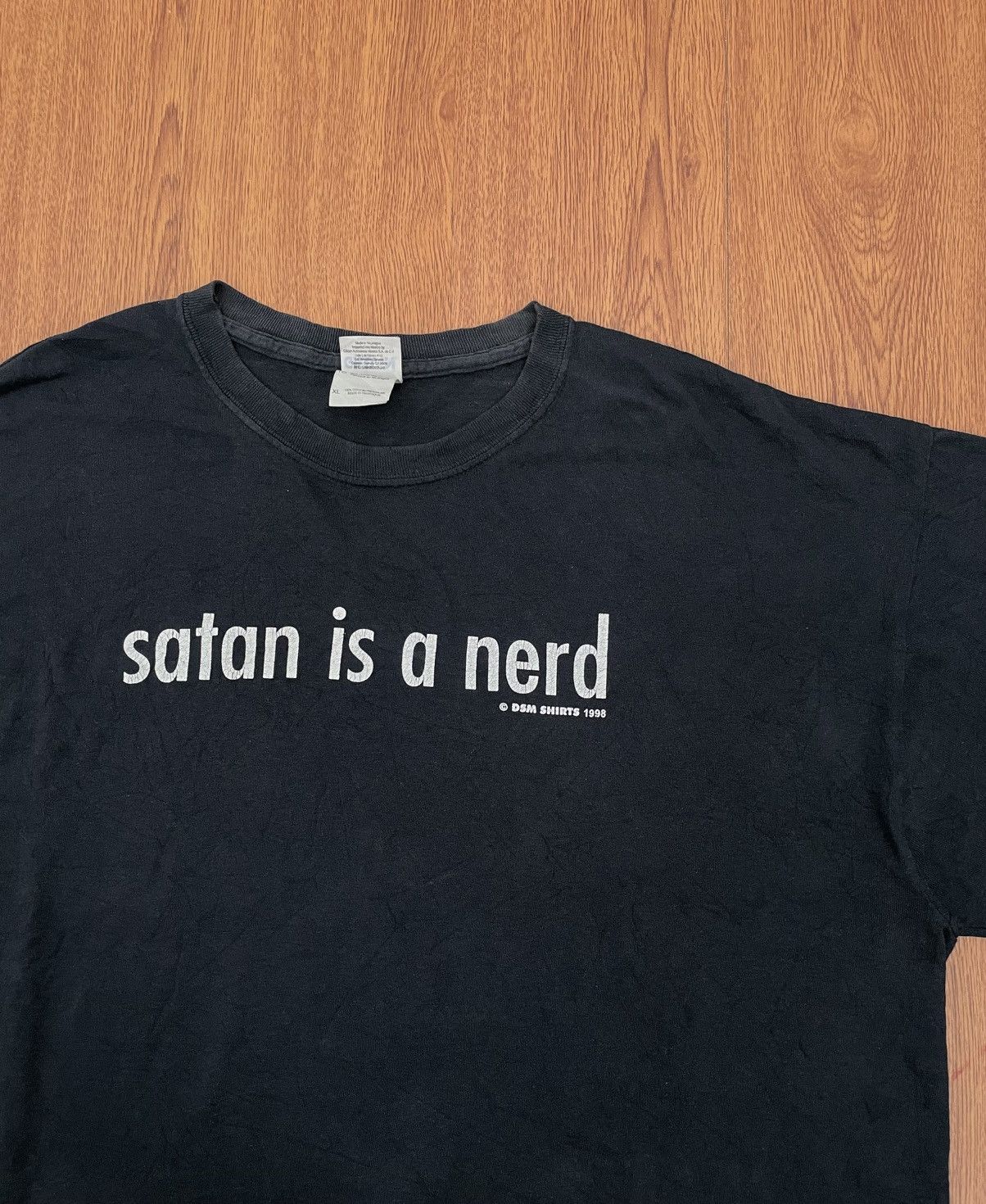 Vintage Vintage "Satan is a nerd" t-shirt Size US XL / EU 56 / 4 - 3 Thumbnail