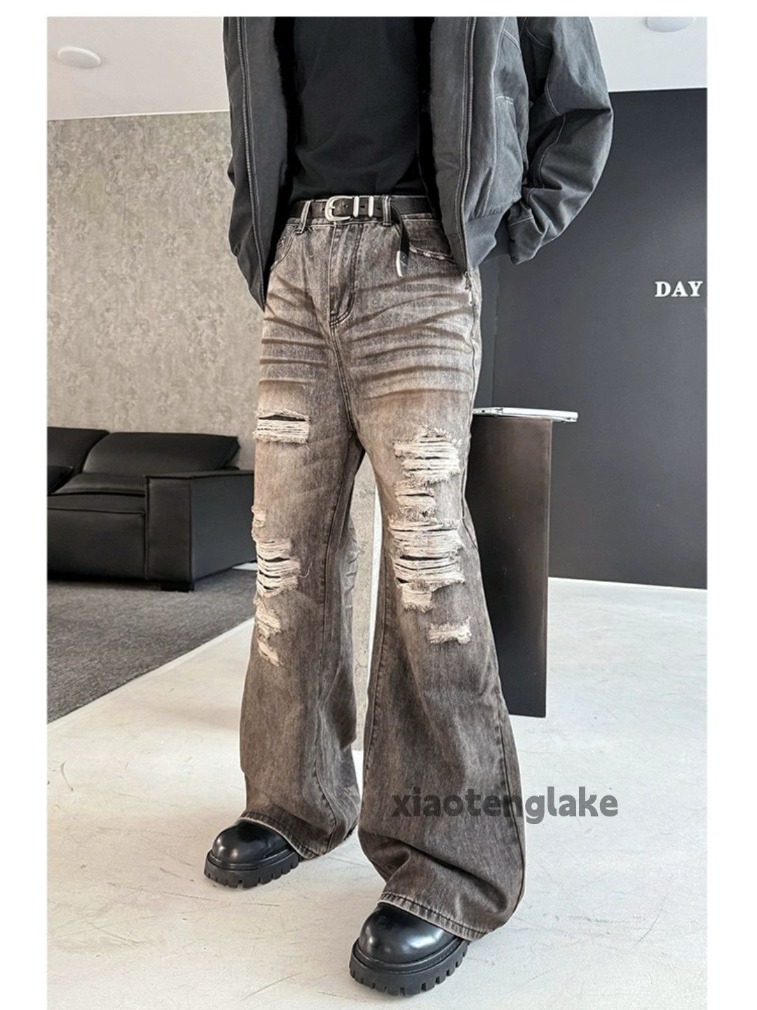 Jean × Vintage Washed faded cleanfit yuppie bootcut grunge jeans Size US 32 / EU 48 - 1 Thumbnail