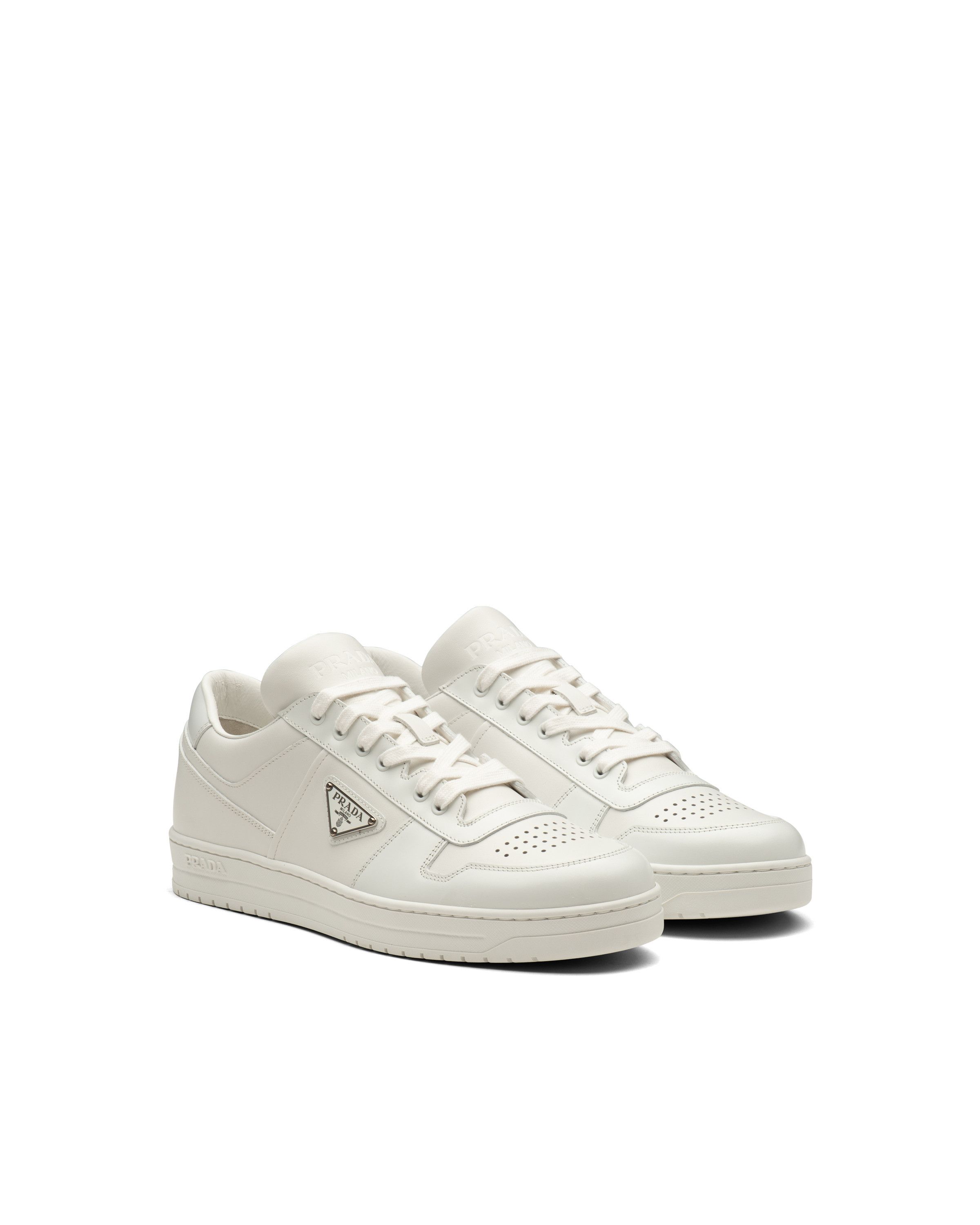 スニーカー PRADA Two-tone leather Downtown sneakers (2EE3643LKG F0A8Z) Prada Downtown Sneakers In Leather | italist