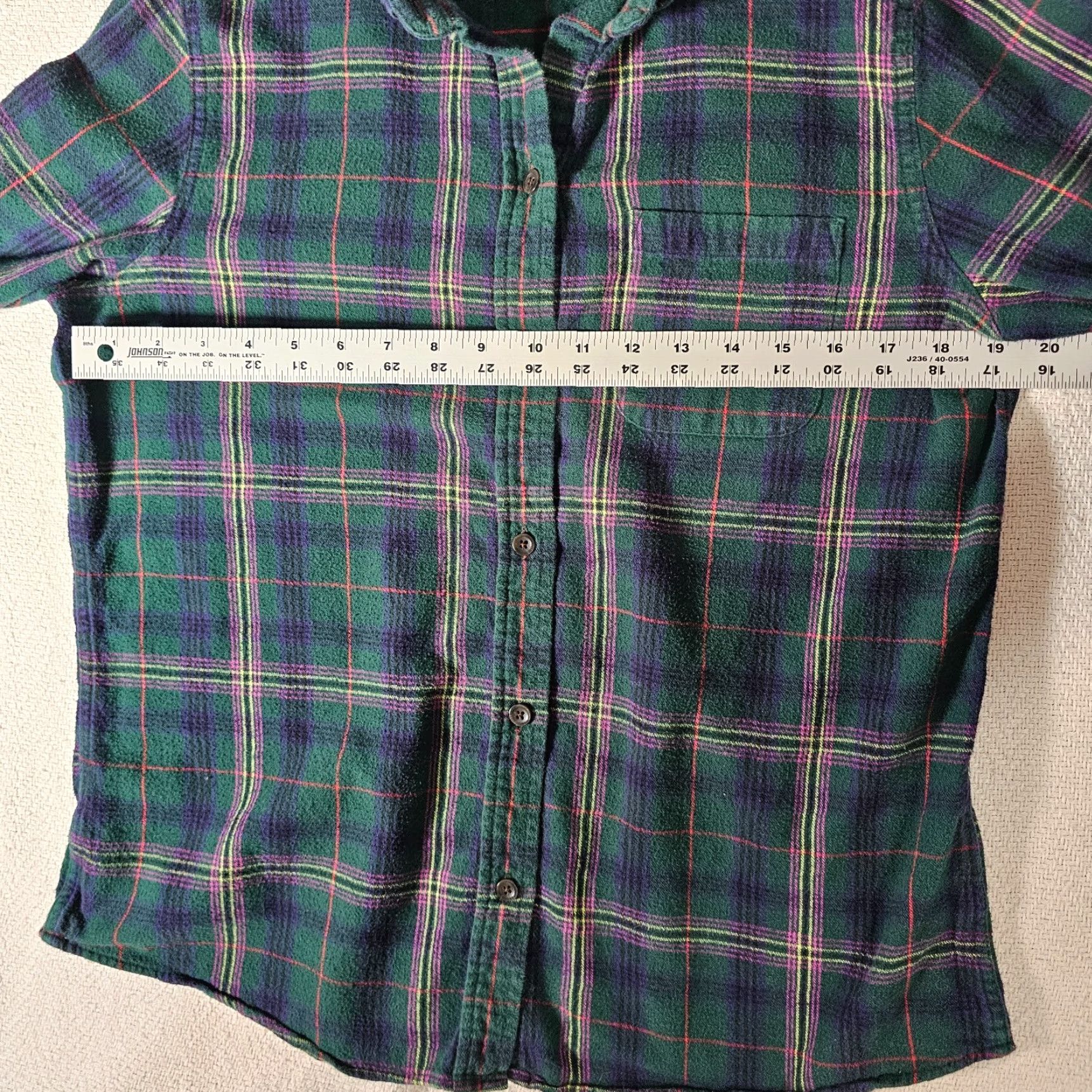 Vintage L.L. Bean Women's Flannel Shirt M Reg Green Plaid Button-Up Long Sleeve Classic Size M / US 6-8 / IT 42-44 - 6 Thumbnail
