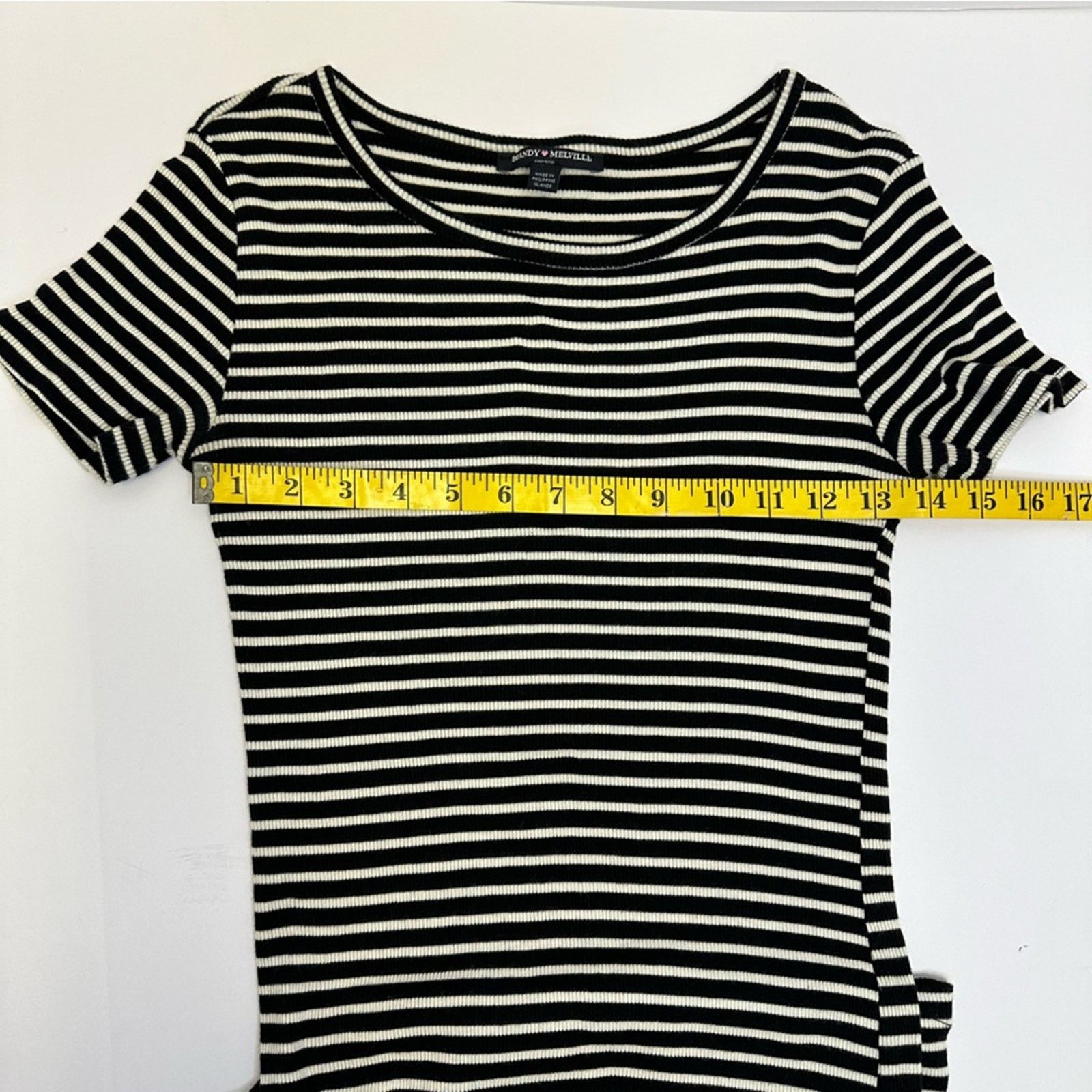 Brandy Melville Brandy Melville Striped Black & White Ribbed Dress - XS/S Size XS / US 0-2 / IT 36-38 - 7 Thumbnail