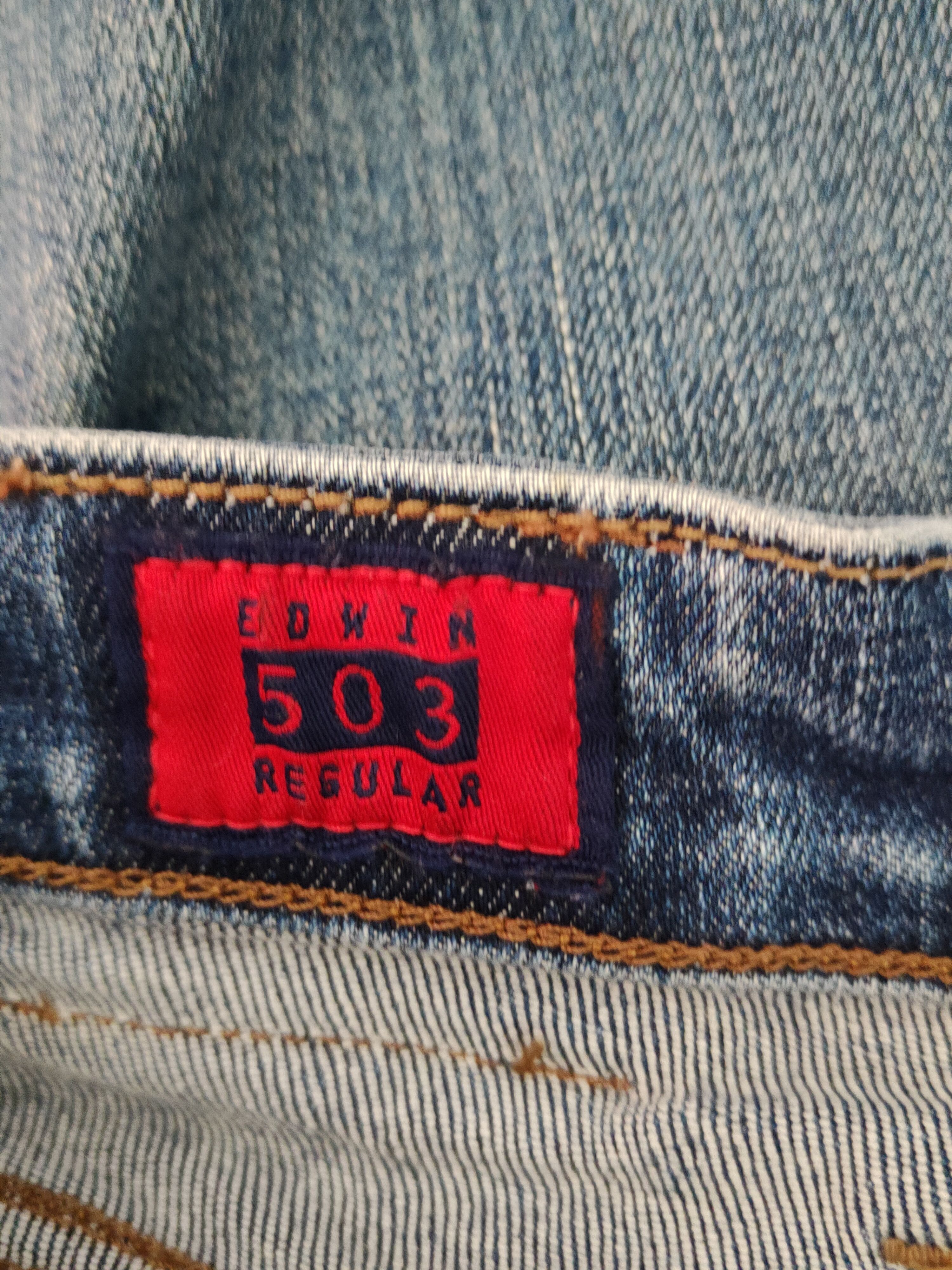 Edwin Edwin Dark Blue Distressed Multipocket Denim #S1609 Size US 35 - 17 Thumbnail