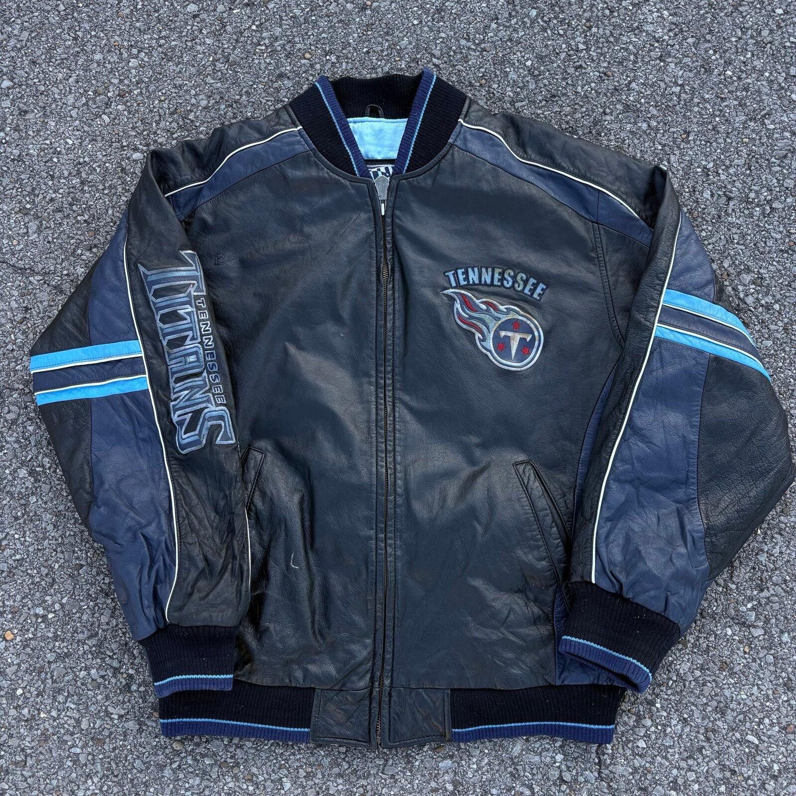 G-III Vintage 90s Tennessee Titans leather jacket Size US M / EU 48-50 / 2 - 1 Thumbnail