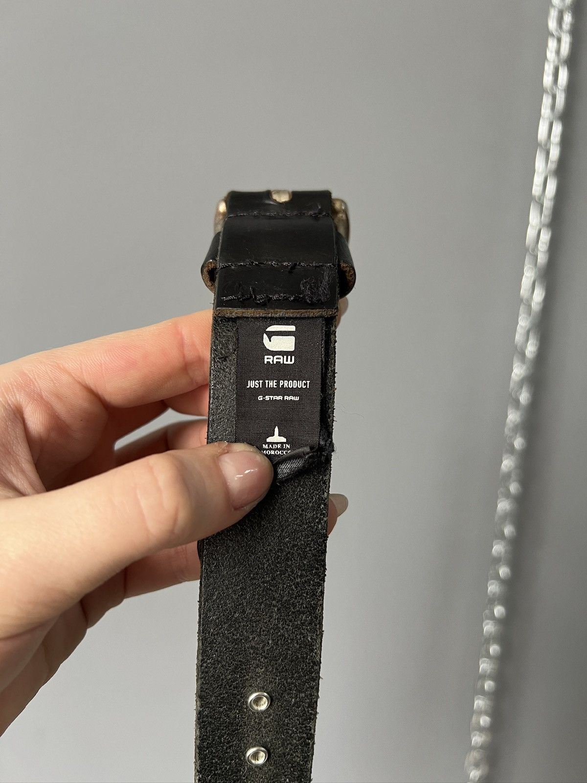 G-Star G star Raw leather black gothic opium archive belt Size ONE SIZE - 7 Thumbnail