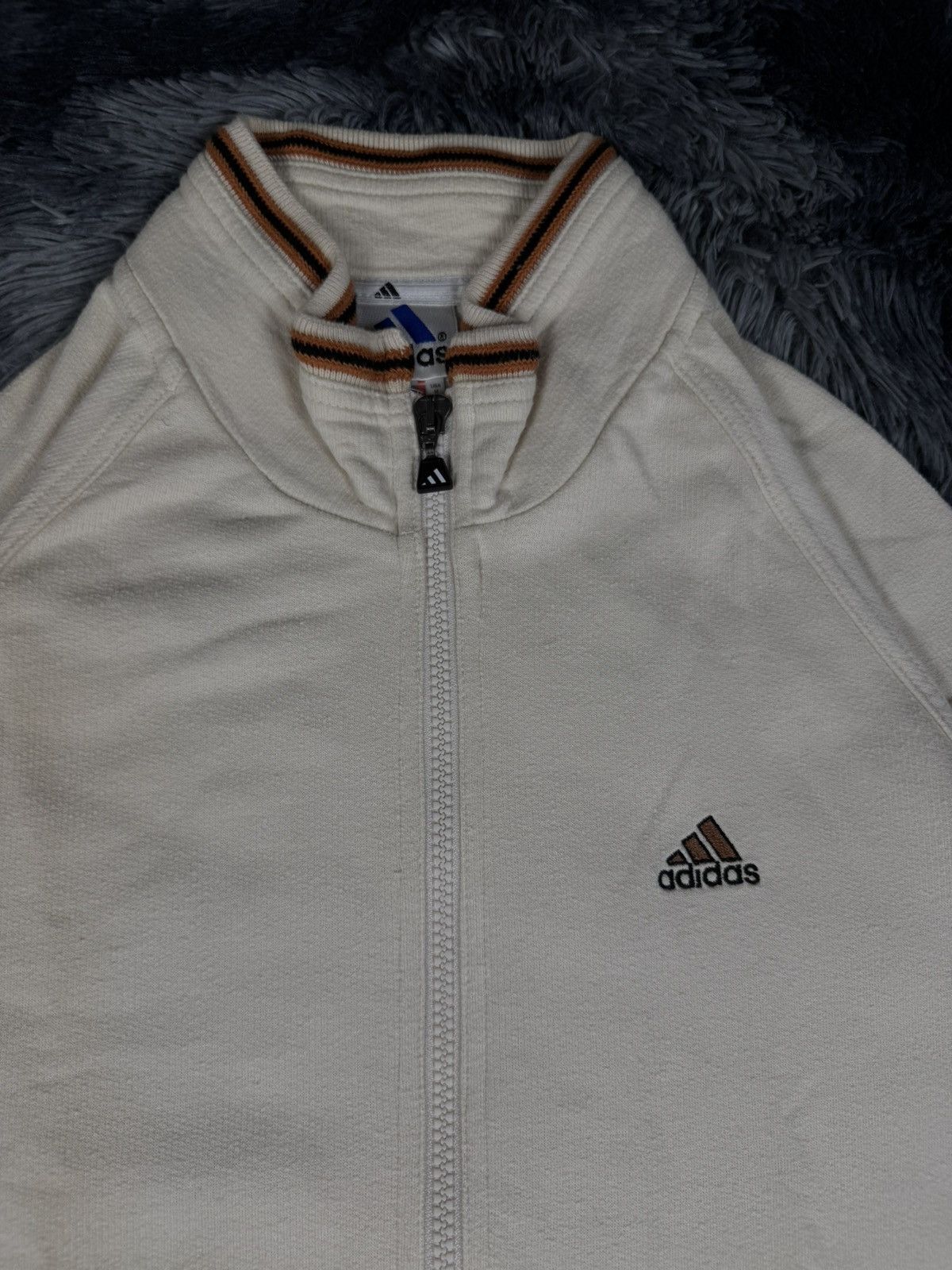 Adidas Adidas – Vintage Jacket – Cream/Off-White – Size M 👕 Size US M / EU 48-50 / 2 - 3 Thumbnail
