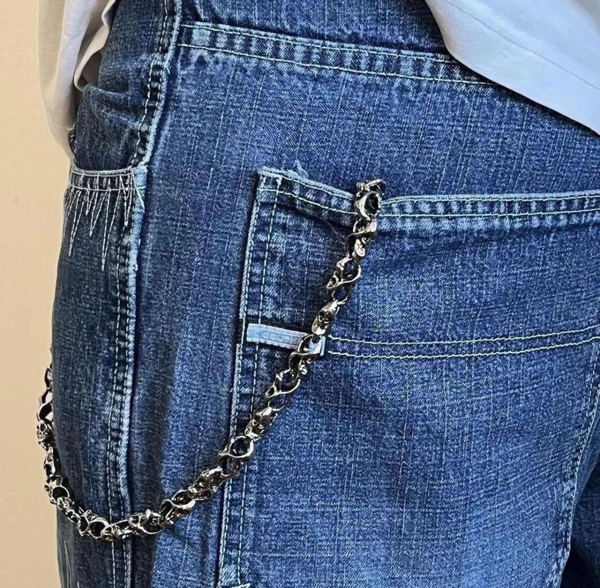 Japanese Brand × Jewelry Vintage Y2K Punk Goth Emo Skull Pile Wallet Chain Size ONE SIZE - 2 Thumbnail