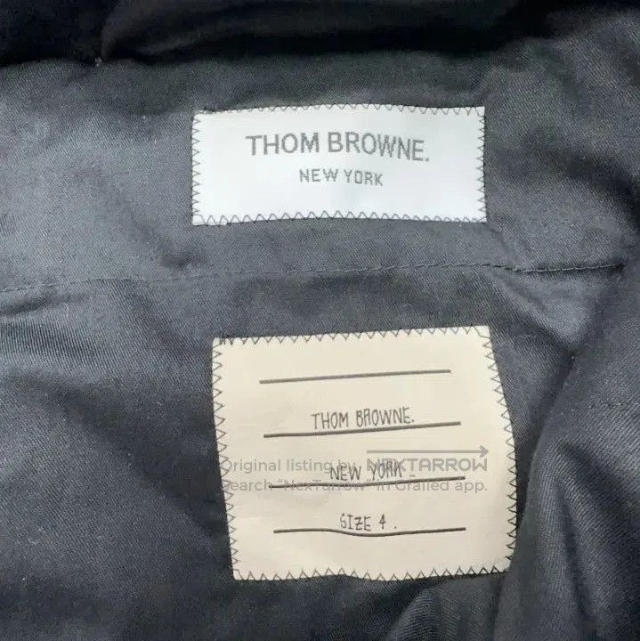 Thom Browne Navy Knit Sports Pants for Men.