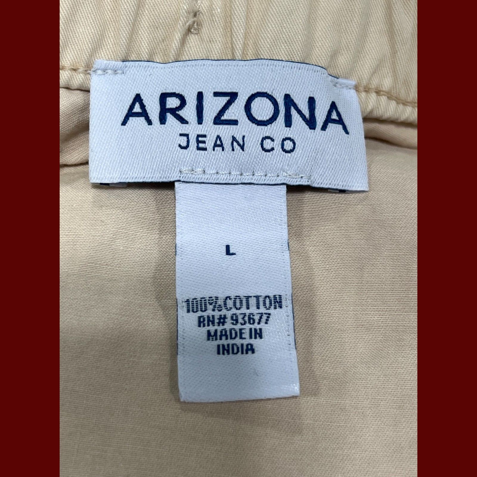 Arizona Jean Co. Arizona - Women's Low Rise Pull-On Short Juniors - Beige - L Size 37" - 11 Thumbnail