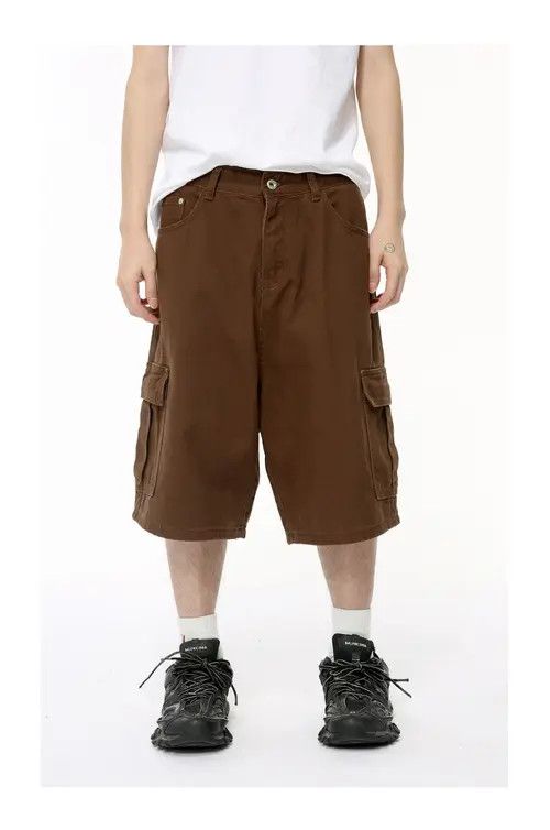 Other Casual Straight Cotton Brown Denim Shorts Size US 32 / EU 48 - 1 Thumbnail