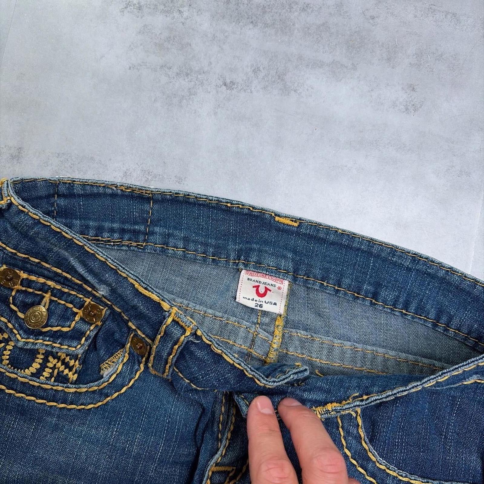 True Religion Y2K Blue True Religion Billy Super T Grunge Denim Jeans Size 42" / US 20 - 5 Thumbnail