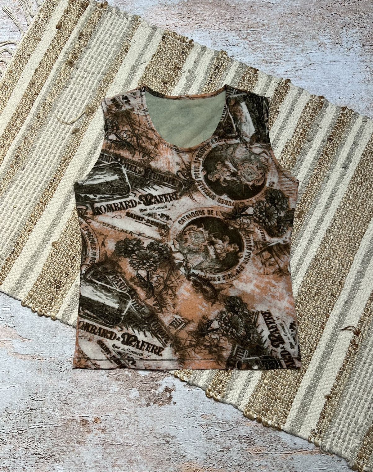 Japanese Brand × Vintage Vintage antique mesh tank top like gaultier Size US S / EU 44-46 / 1 - 1 Thumbnail