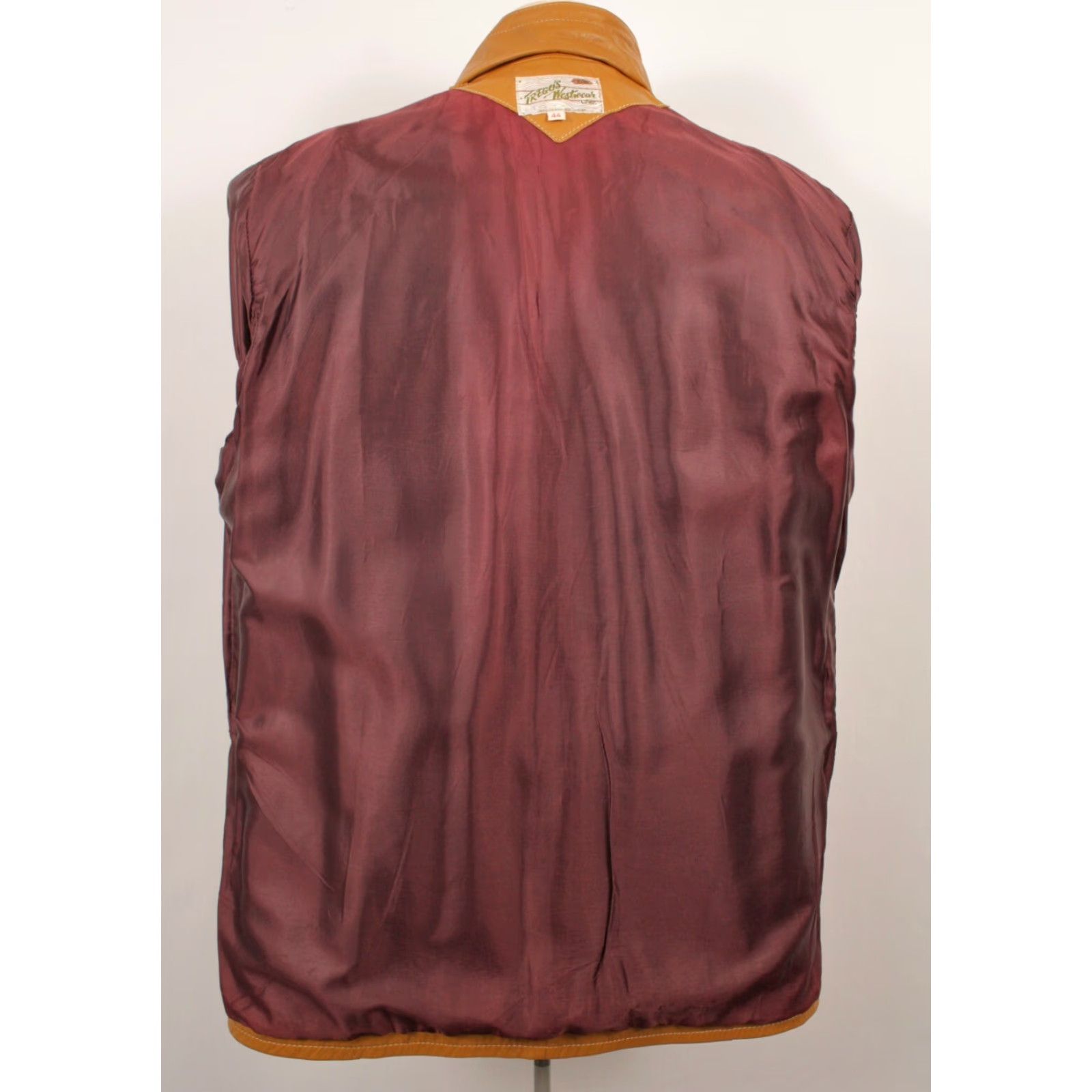Vintage VINTAGE Mens Western Leather Jacket Sz 44 1970s Brown / Tan Tregos Disco Look 70s Leather Jacket Mens Size US S / EU 44-46 / 1 - 3 Thumbnail