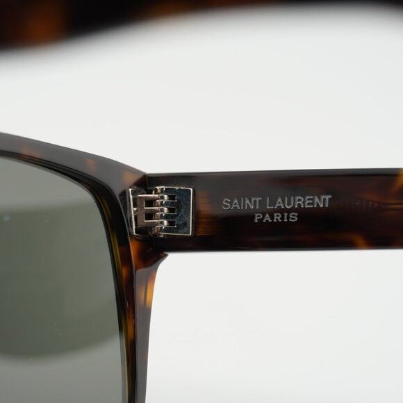 Saint Laurent Paris Saint Laurent SL424 002 Sunglasses Havana Square Frame, Grey Size ONE SIZE - 7 Thumbnail