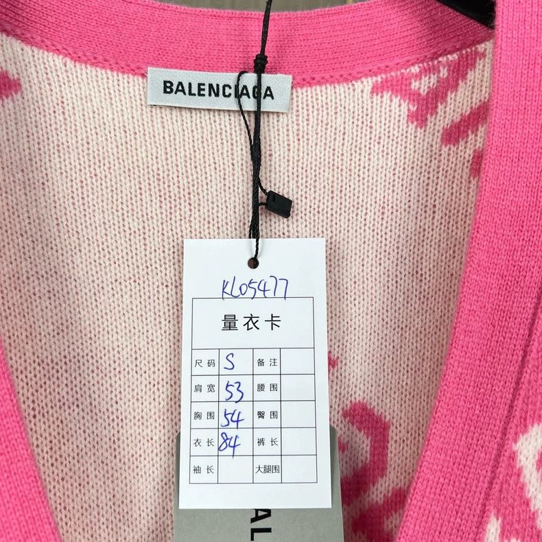 Balenciaga Balenciaga Knitted Cardigan with Pink Bullet Screen sweater Size US S / EU 44-46 / 1 - 4 Thumbnail