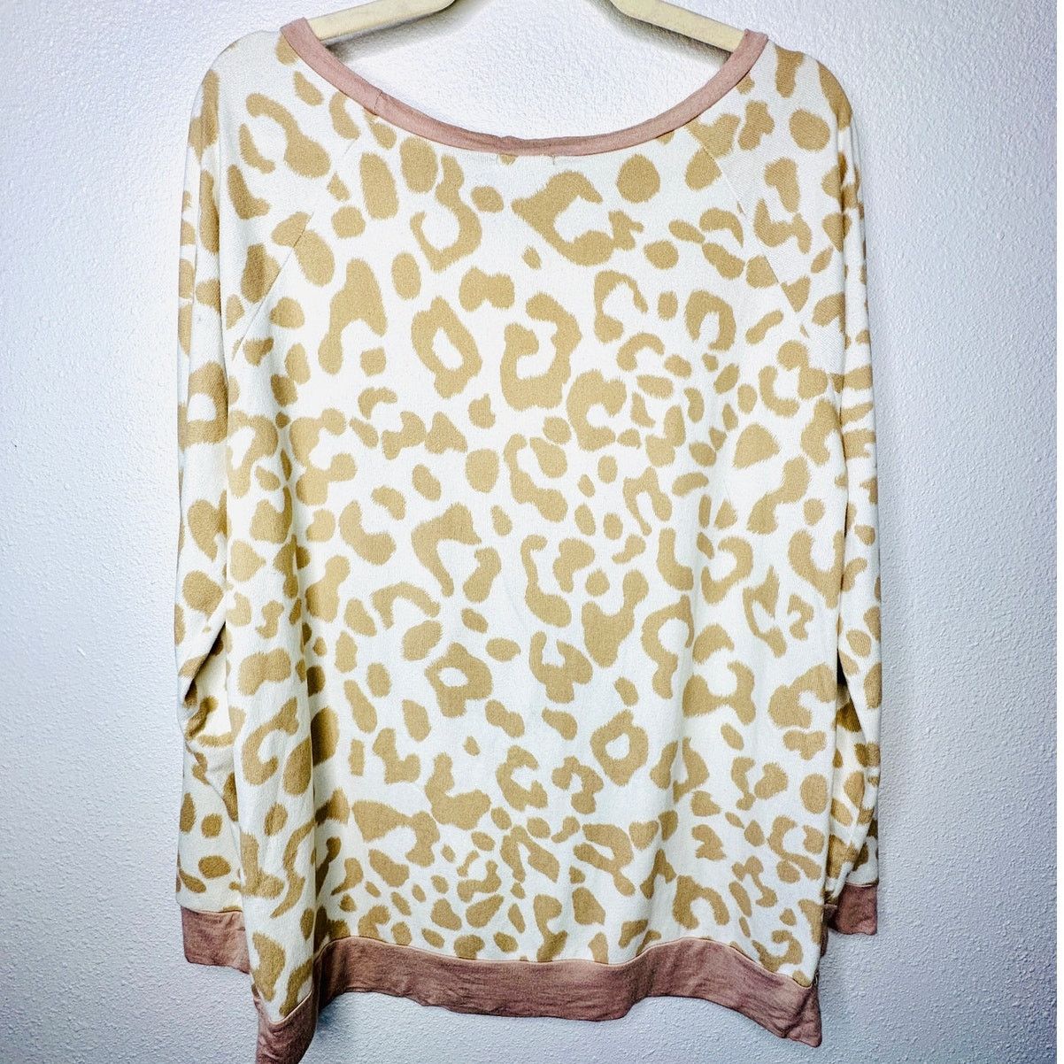 Other Bibi Cream & Tan Giraffe Print Long Sleeve Sweater S Y2k Size S / US 4 / IT 40 - 5 Thumbnail