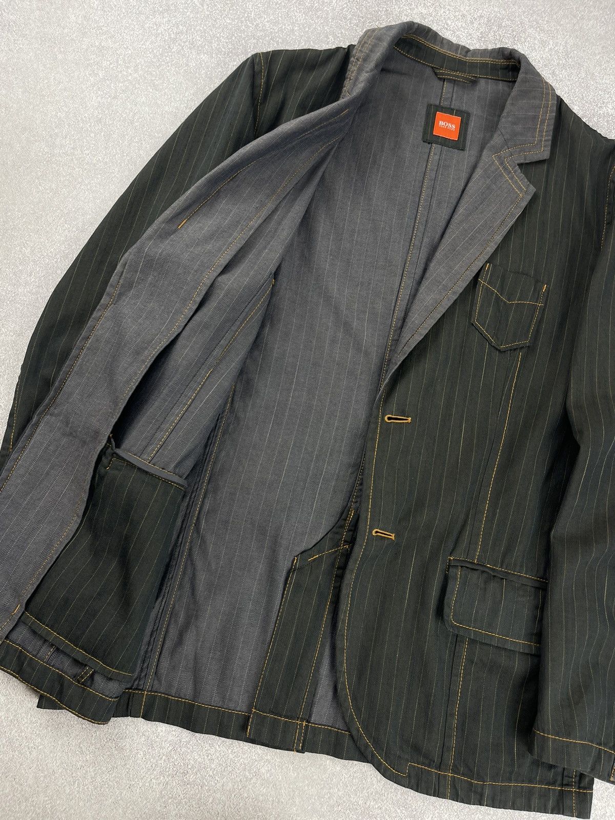 Hugo Boss × Vintage Vintage Hugo Boss Stripped Blazer Jacket Men’s Size 42R - 9 Thumbnail