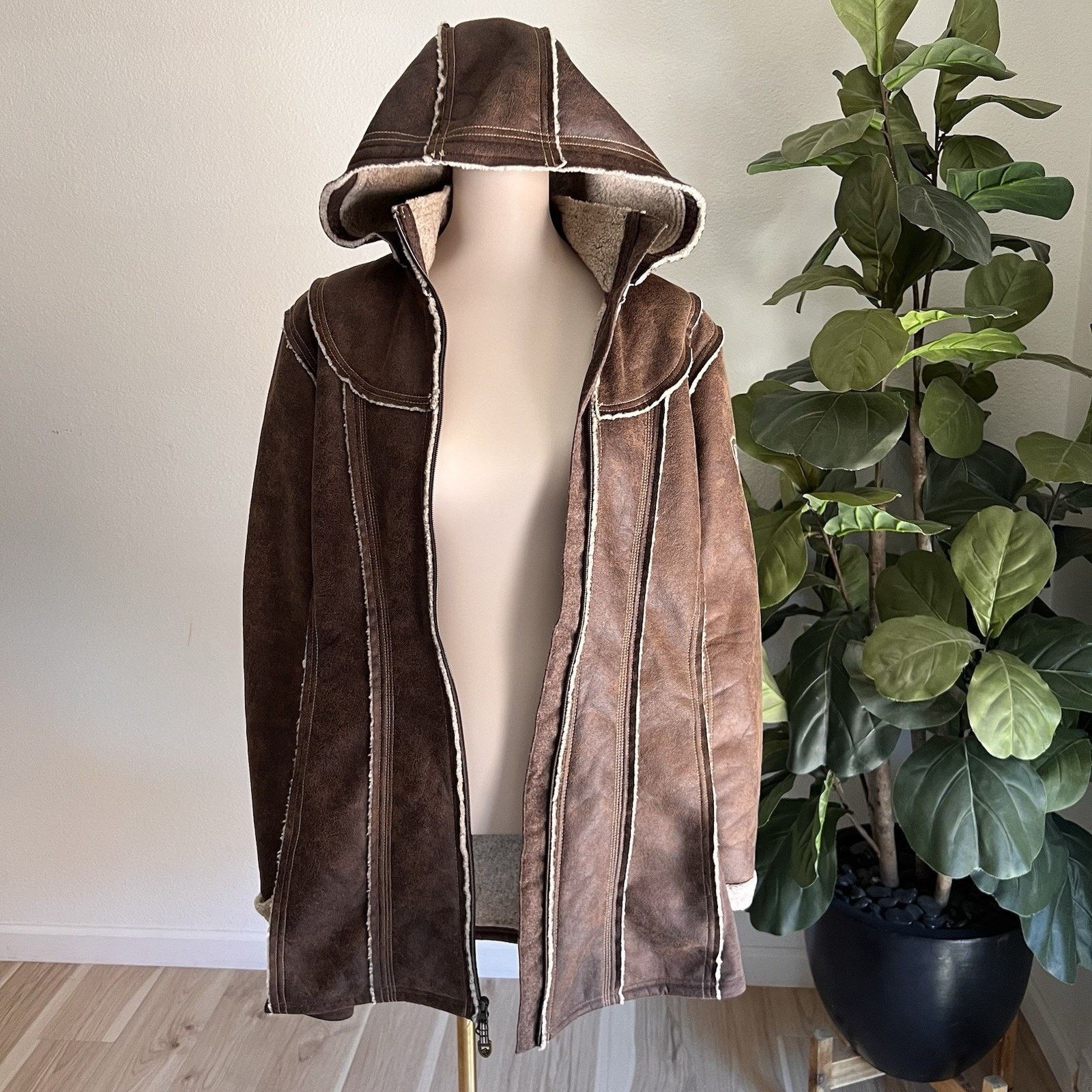 Kuhl NWOT Kuhl XL Women's Dani Sherpa Brown Wool Faux Leather Size XL / US 12-14 / IT 48-50 - 10 Thumbnail