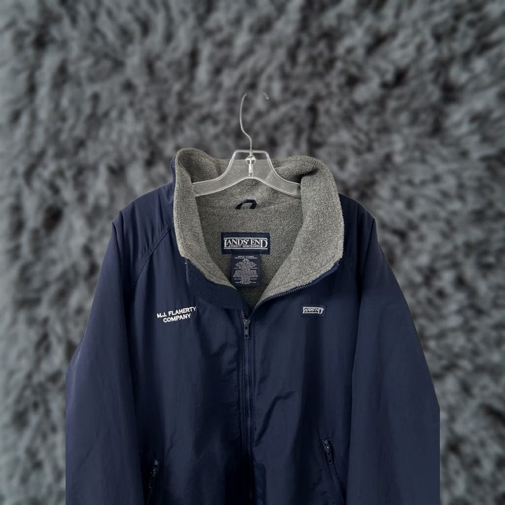 Lands' End VINTAGE Lands' End Squall Jacket Mens 2XL Blue Bomber Lined Zip Pockets Navy USA Made Squall Classic Size US XXL / EU 58 / 5 - 1 Thumbnail