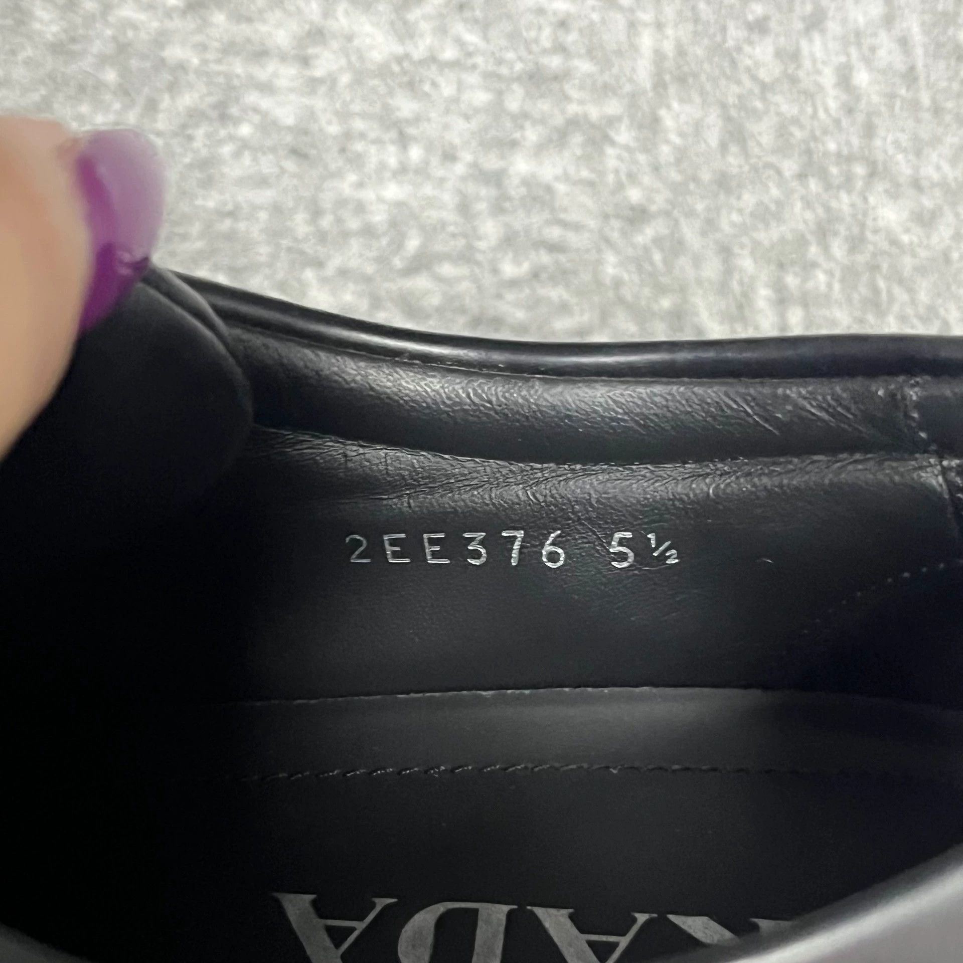 Prada prada black leather low-top fashion sneakers Size US 5.5 / EU 38 - 5 Thumbnail