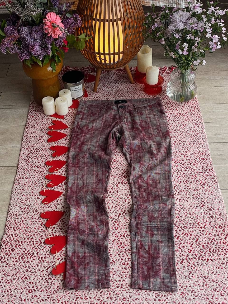 Diet Butcher Slim Skin Plaid Pants