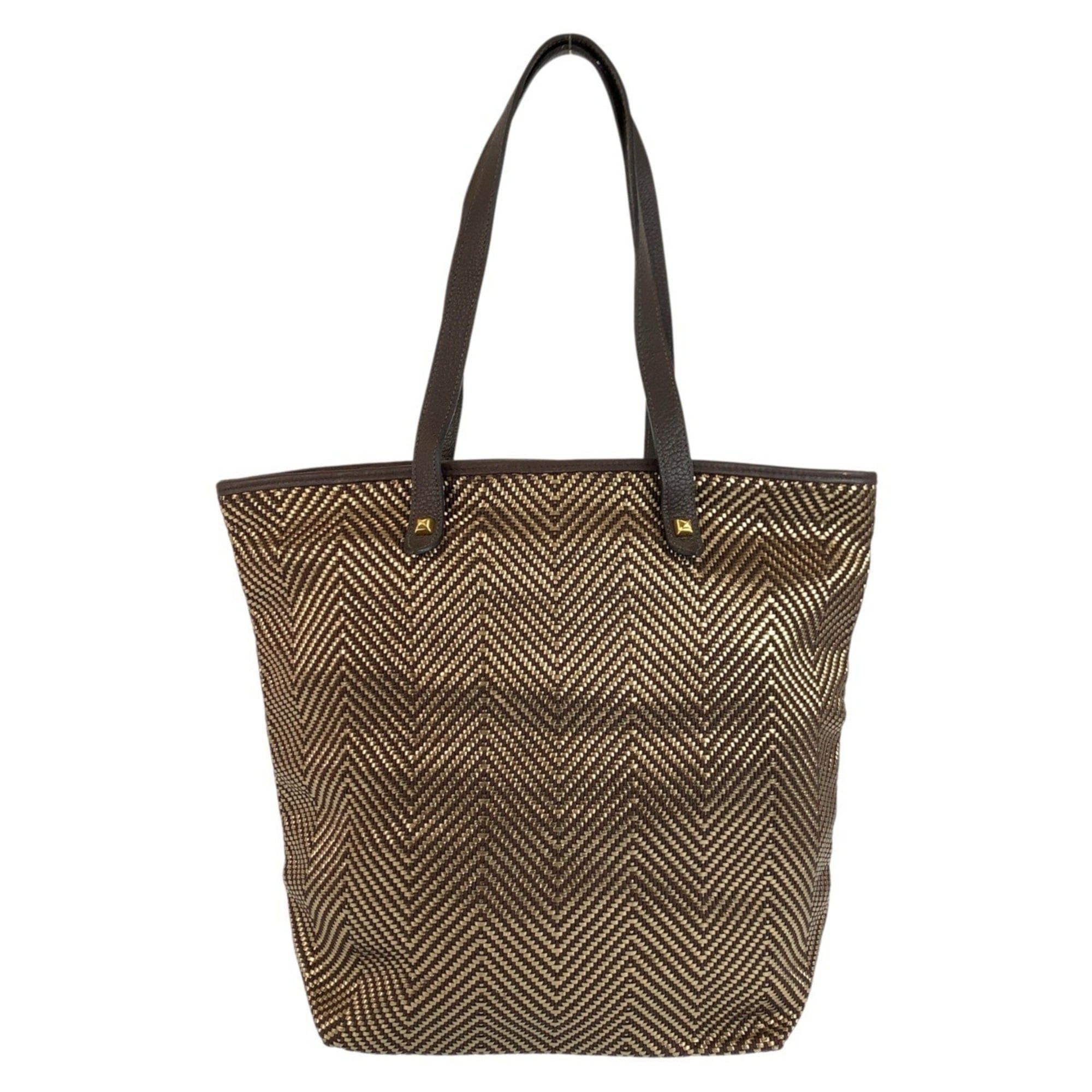 Hermes HERMES Cabas Chennai Brown Gold Polyester Leather Tote Bag Shoulder □L Stamp Women's Size ONE SIZE - 1 Thumbnail